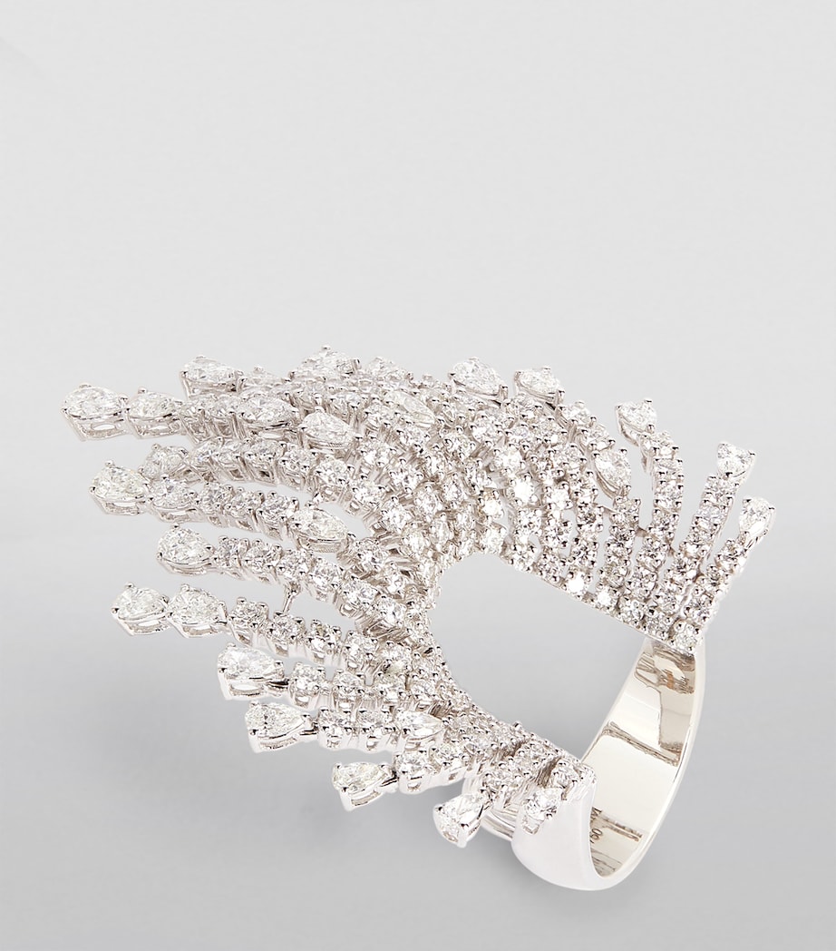 White Gold Diamond Inside Out Ring NO COLOUR Image 2