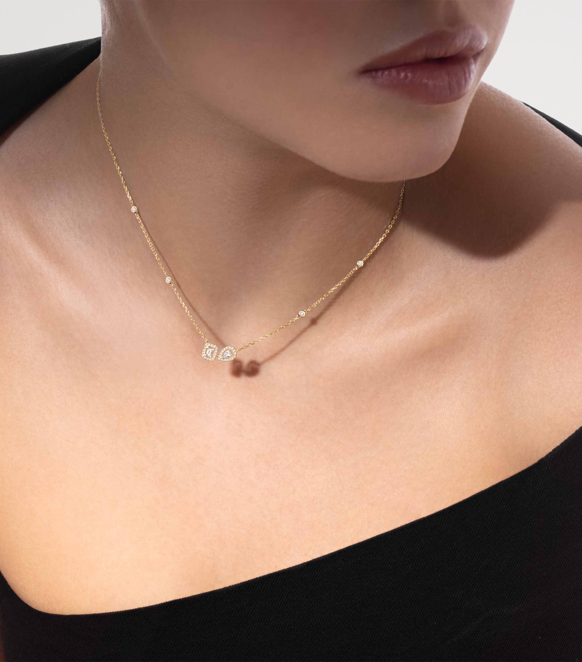 Messika My Twin Yellow Gold and Diamond Necklace Yellow Gold Image 2