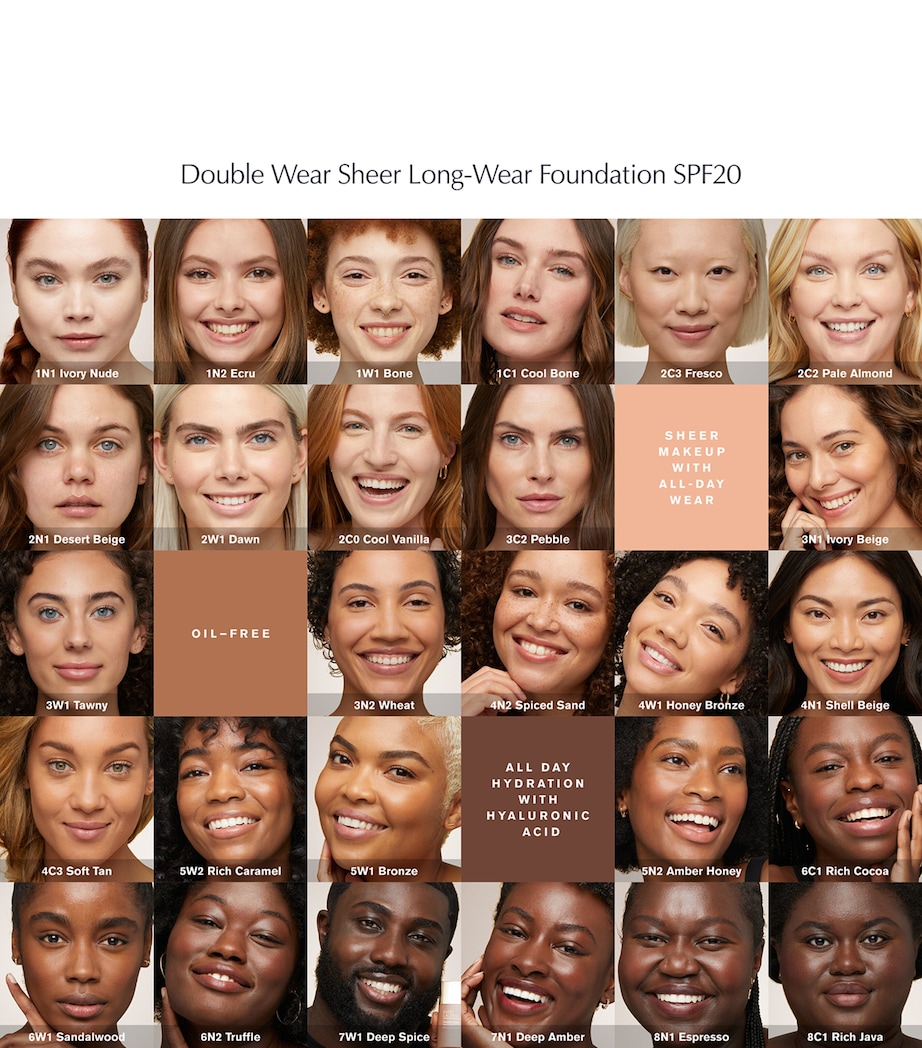 Estée Lauder Double Wear Sheer Long-Wear Foundation SPF20 (30ml) Tawny Image 7