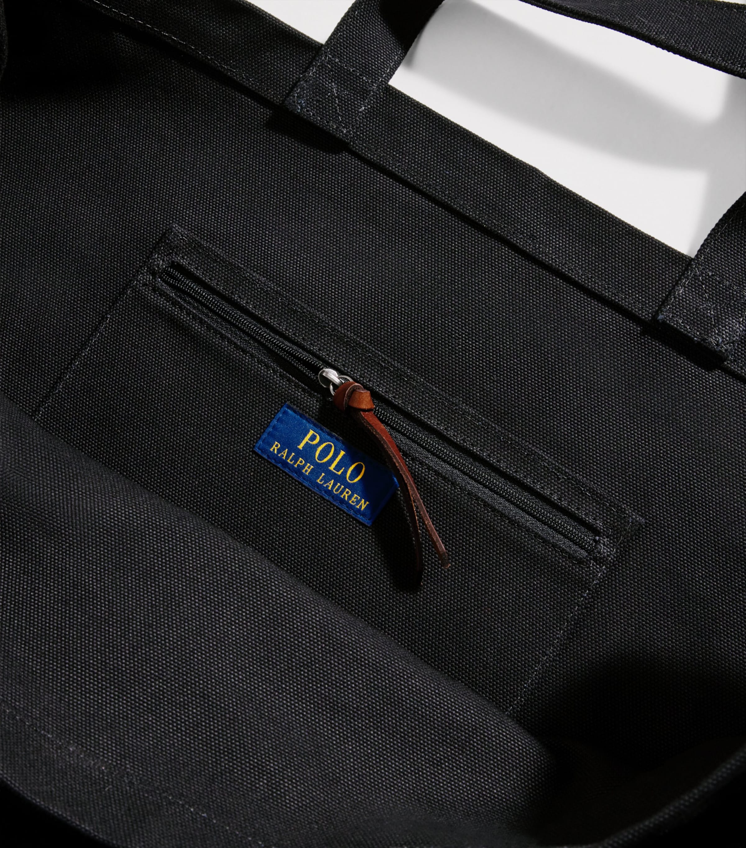 Cotton Logo Tote Bag BLACK Image 4