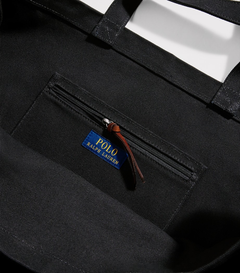Cotton Logo Tote Bag BLACK Image 4
