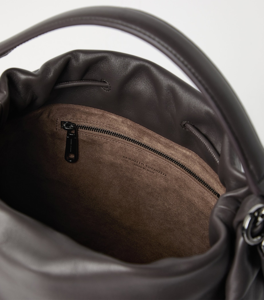 Medium Leather Mellow Bucket Bag C8279 Image 5