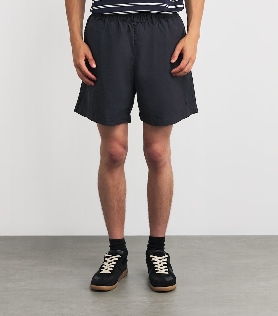Cotton-Lyocell Drawstring Shorts DARK NAVY Image 3