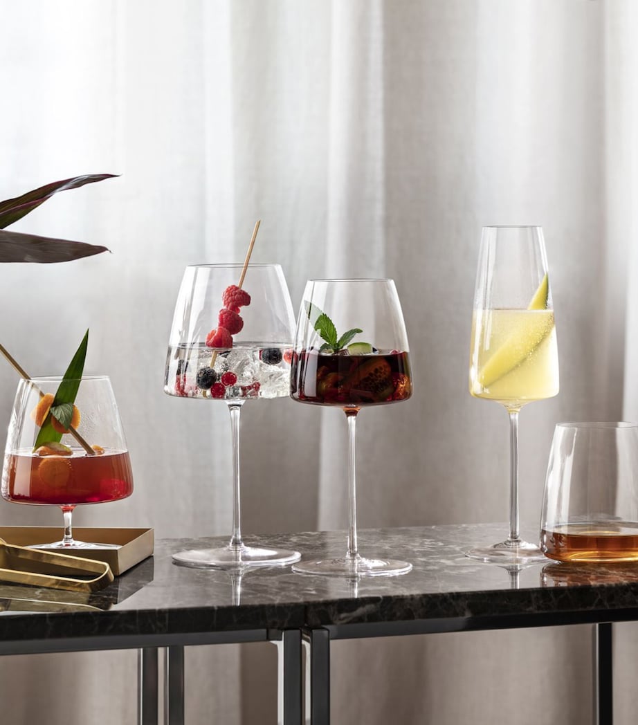 Set of 2 Crystal MetroChic White Wine Glasses (125ml) CLEAR Image 3