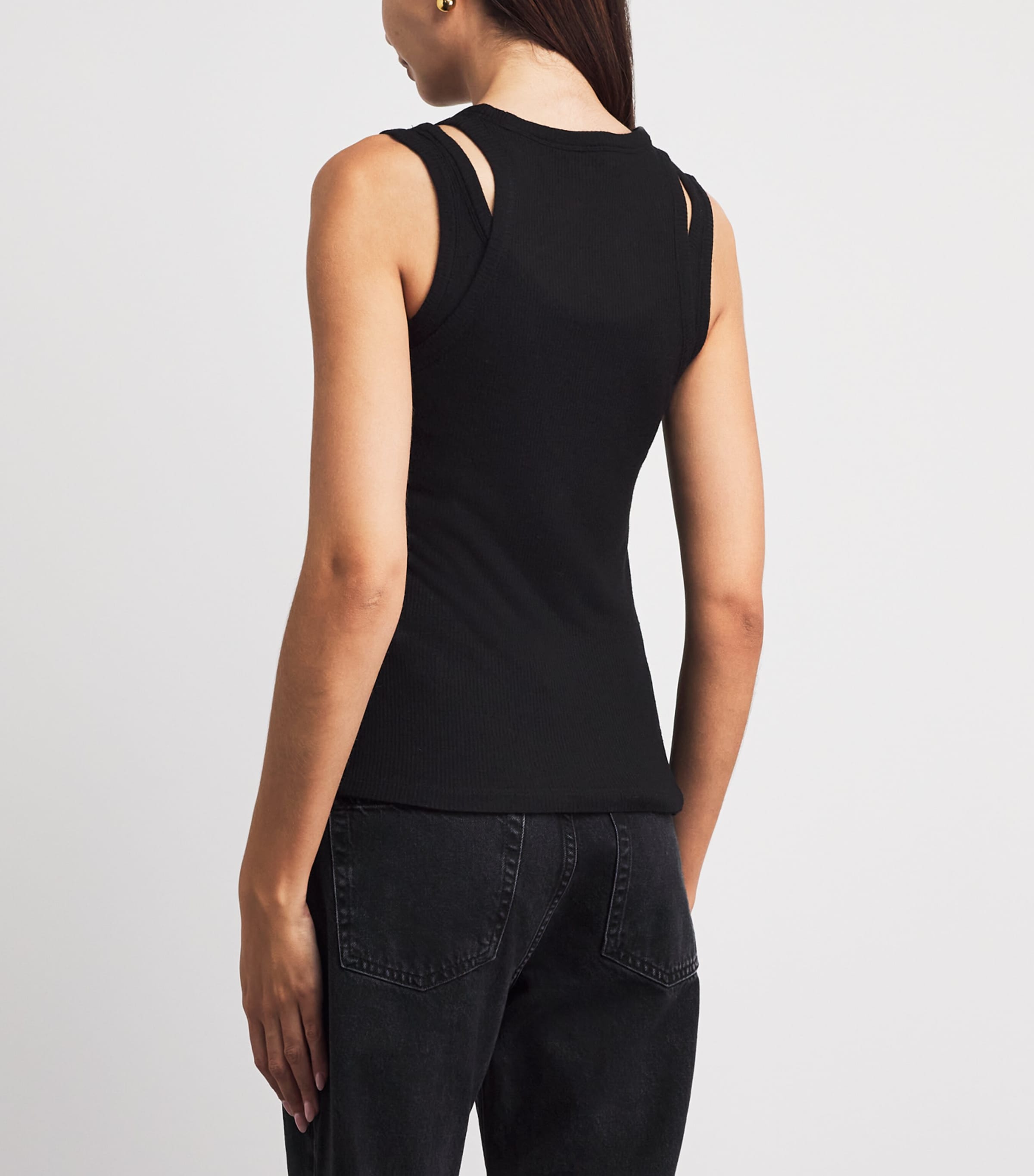 ME+EM Womens 2-In-1 Tank Top Black Image 5