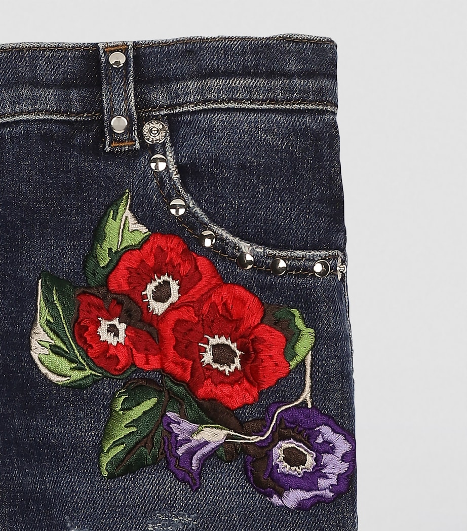 Embroidered-Flower Jeans S9000-COMBI Image 3