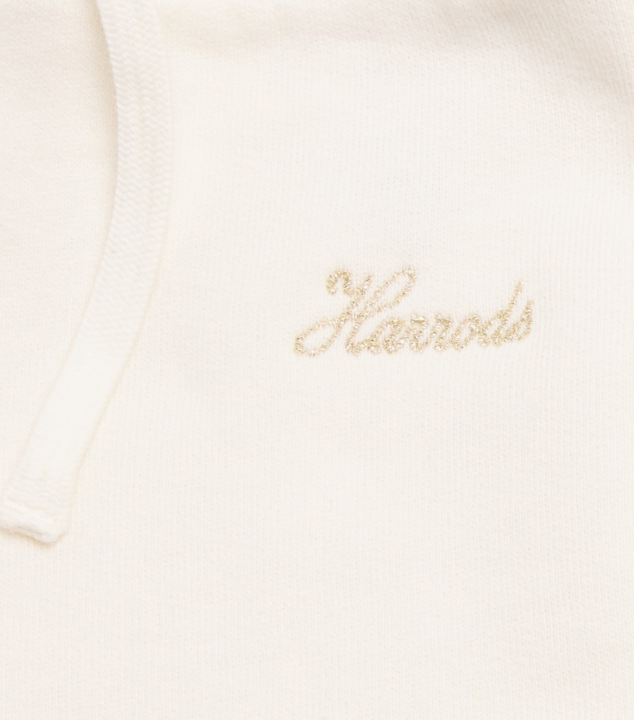 Harrods Cotton Sweatpants (0-18 Months) Ivory Image 4