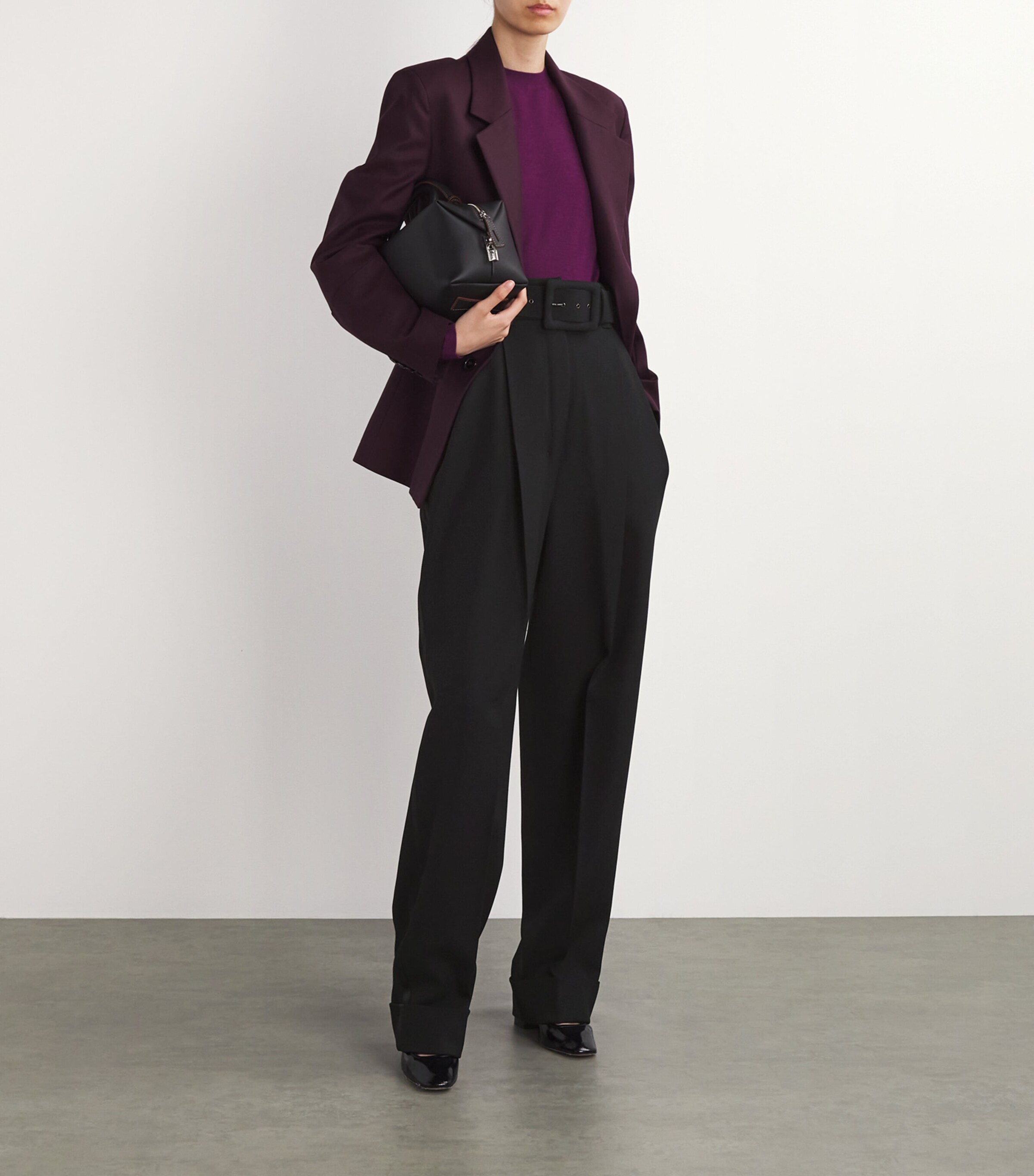 Max Mara Virgin Wool Belted Trousers | Harrods US