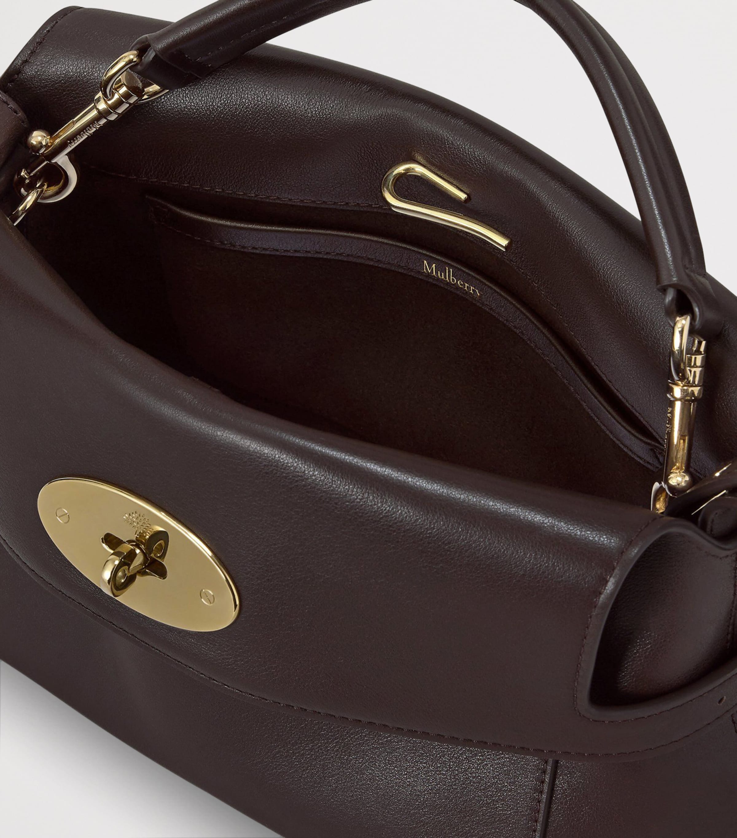 Mulberry Small Leather Stevie Top-Handle Bag Ebony Image 3