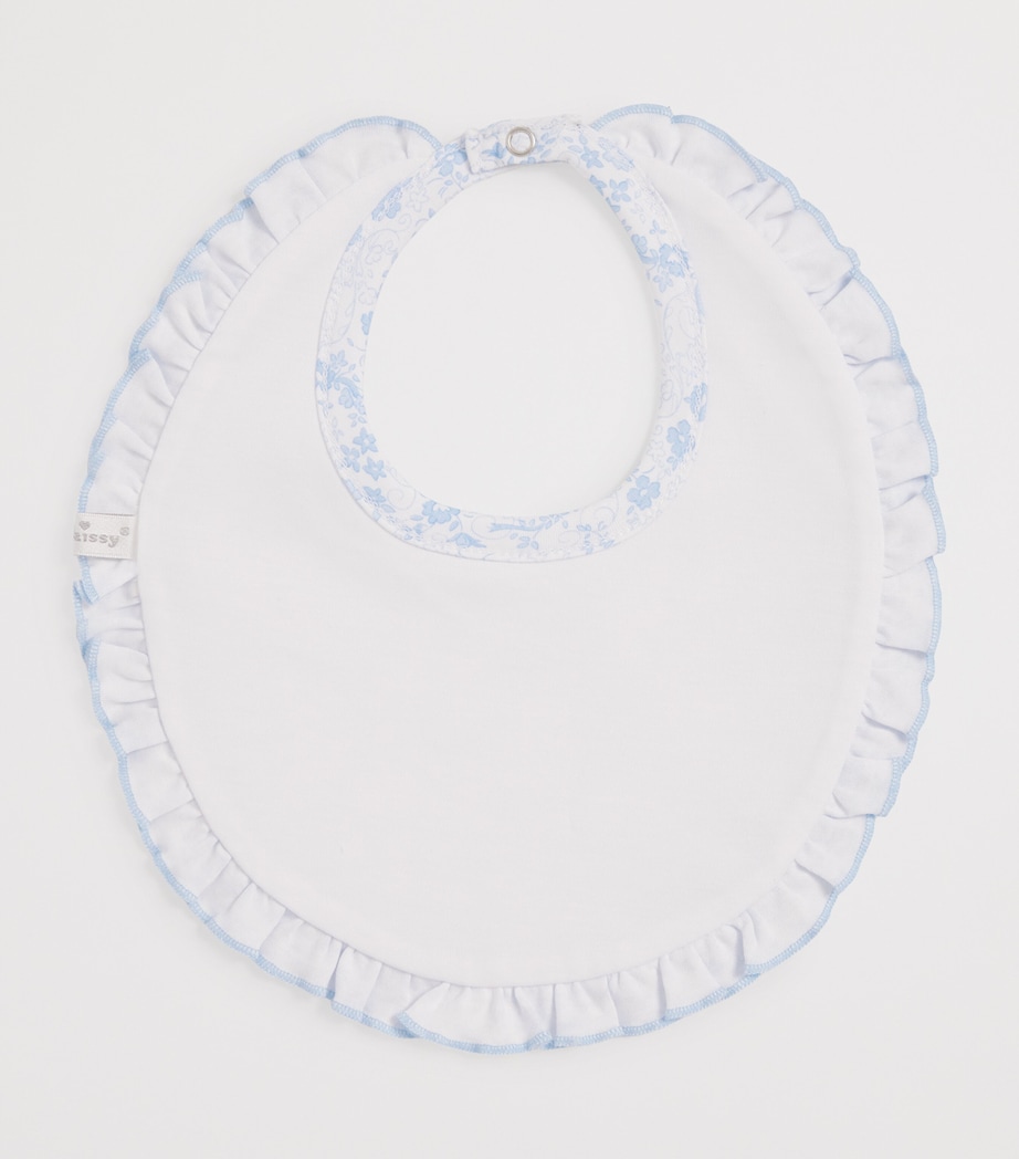 Cotton Old English Roses Bib K480LIGHT BLUE Image 2