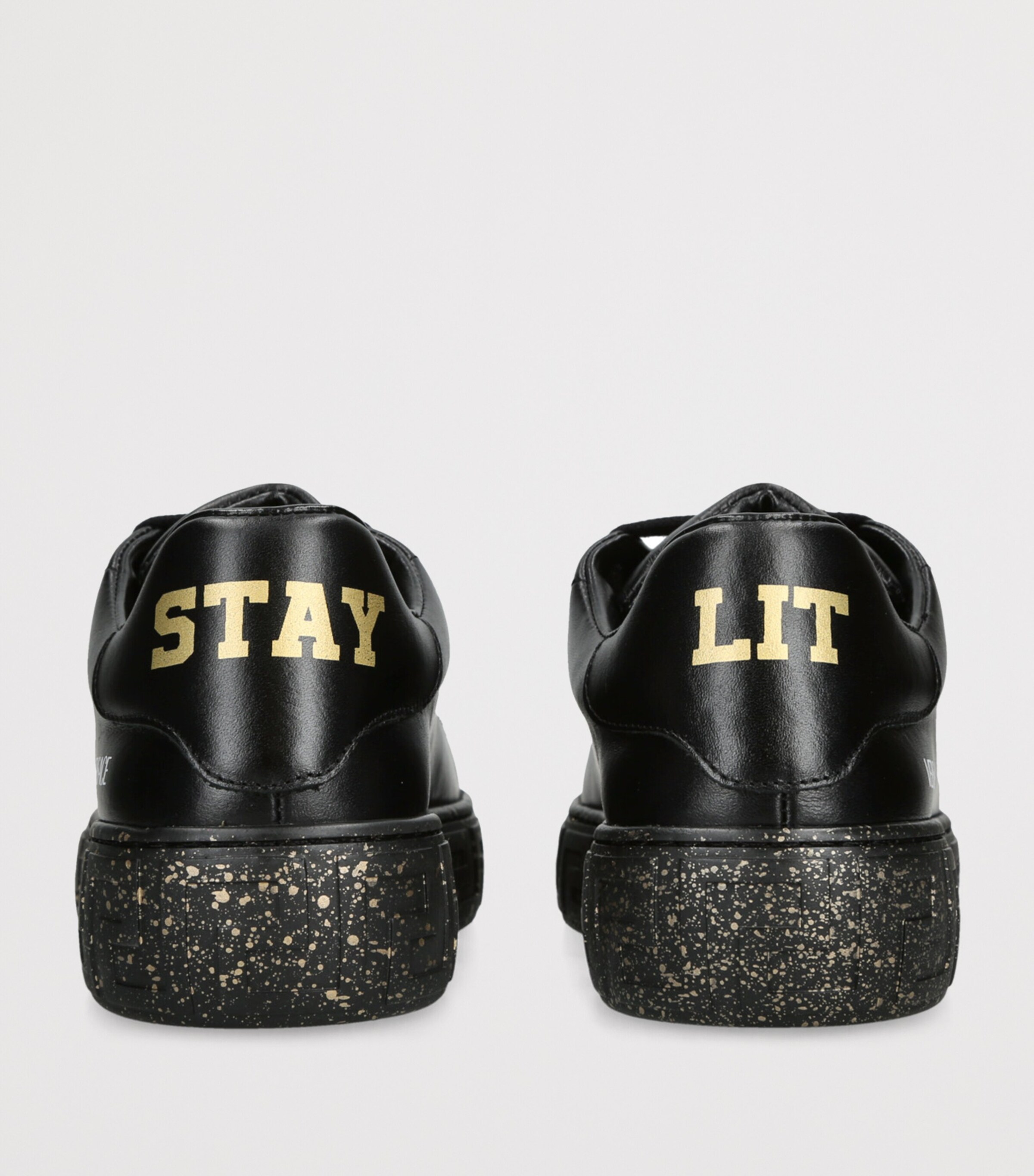 Versace Kids Leather Eco Sneakers Black Image 2