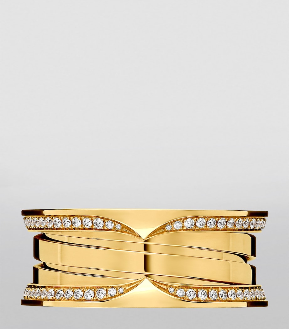Yellow Gold and Diamond B.zero1 Three-Band Ring YELLOW GOLD Image 4