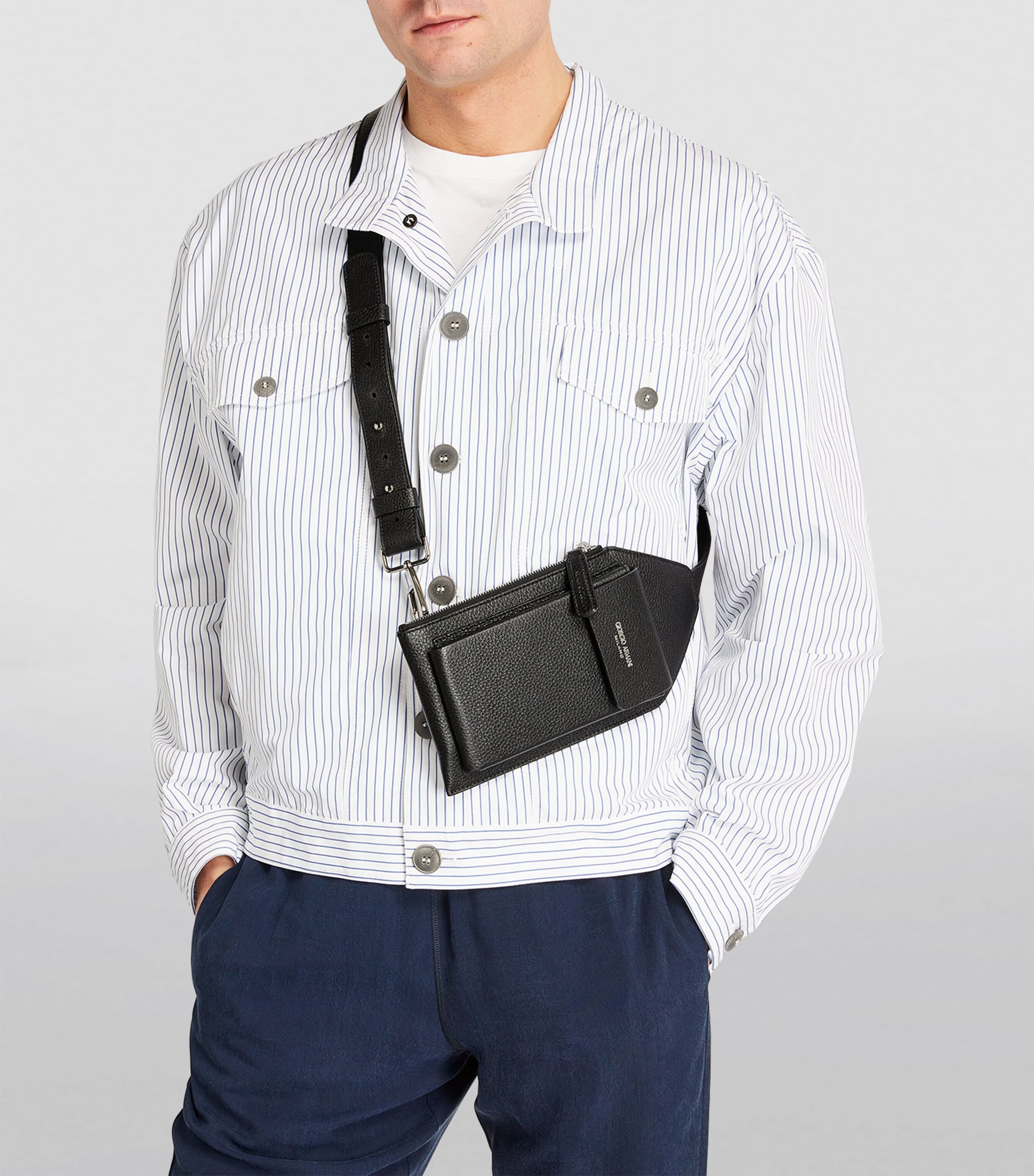 Leather Cross-Body Bag 80001 Image 4