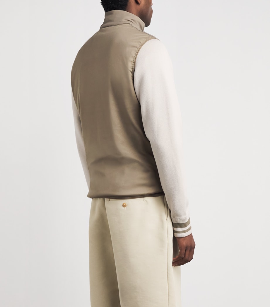 J Lindeberg Mens Timor Hybrid Gilet Brindle Image 5