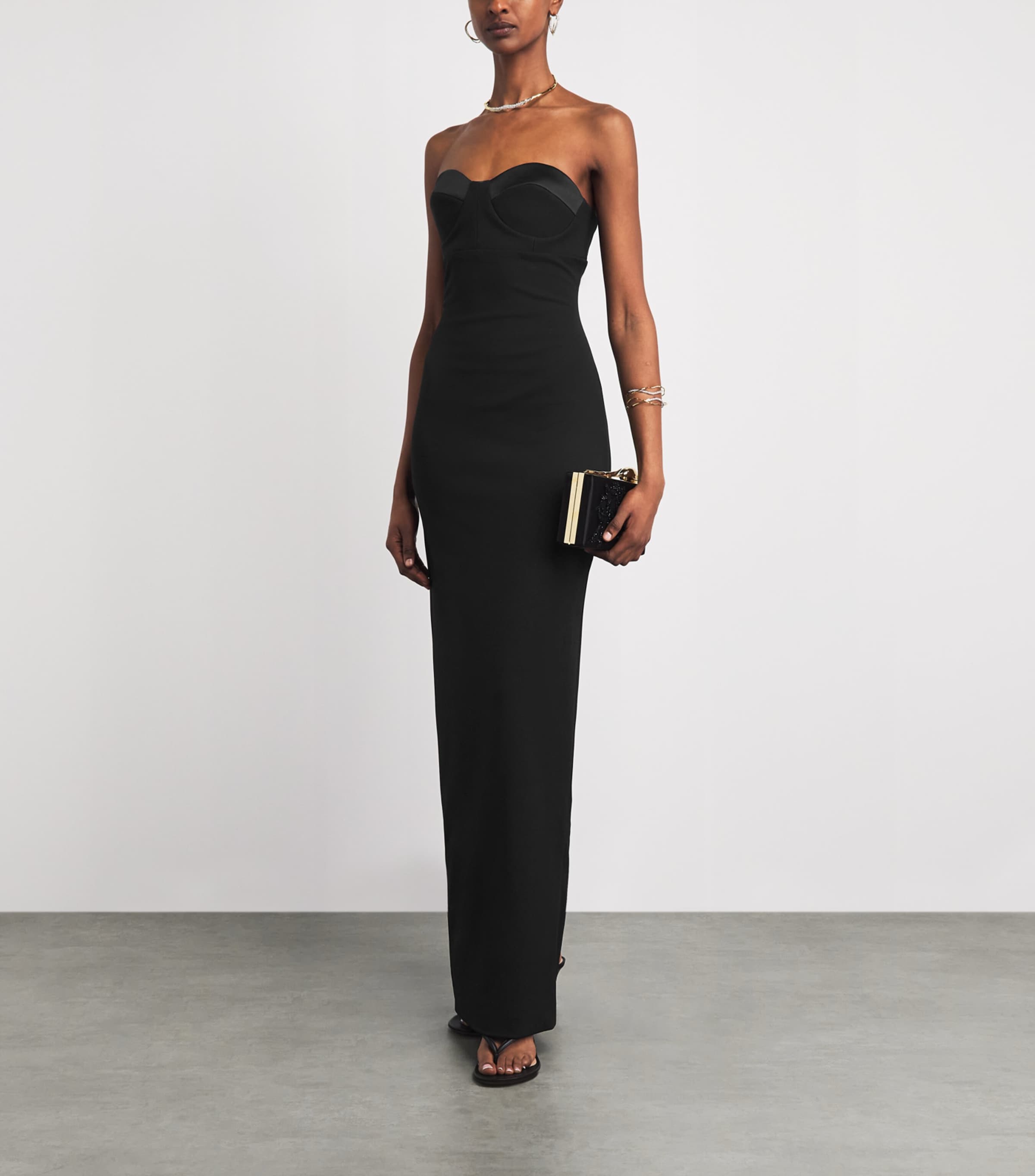 Solace London Womens Crepe Keaton Maxi Dress Black Image 2