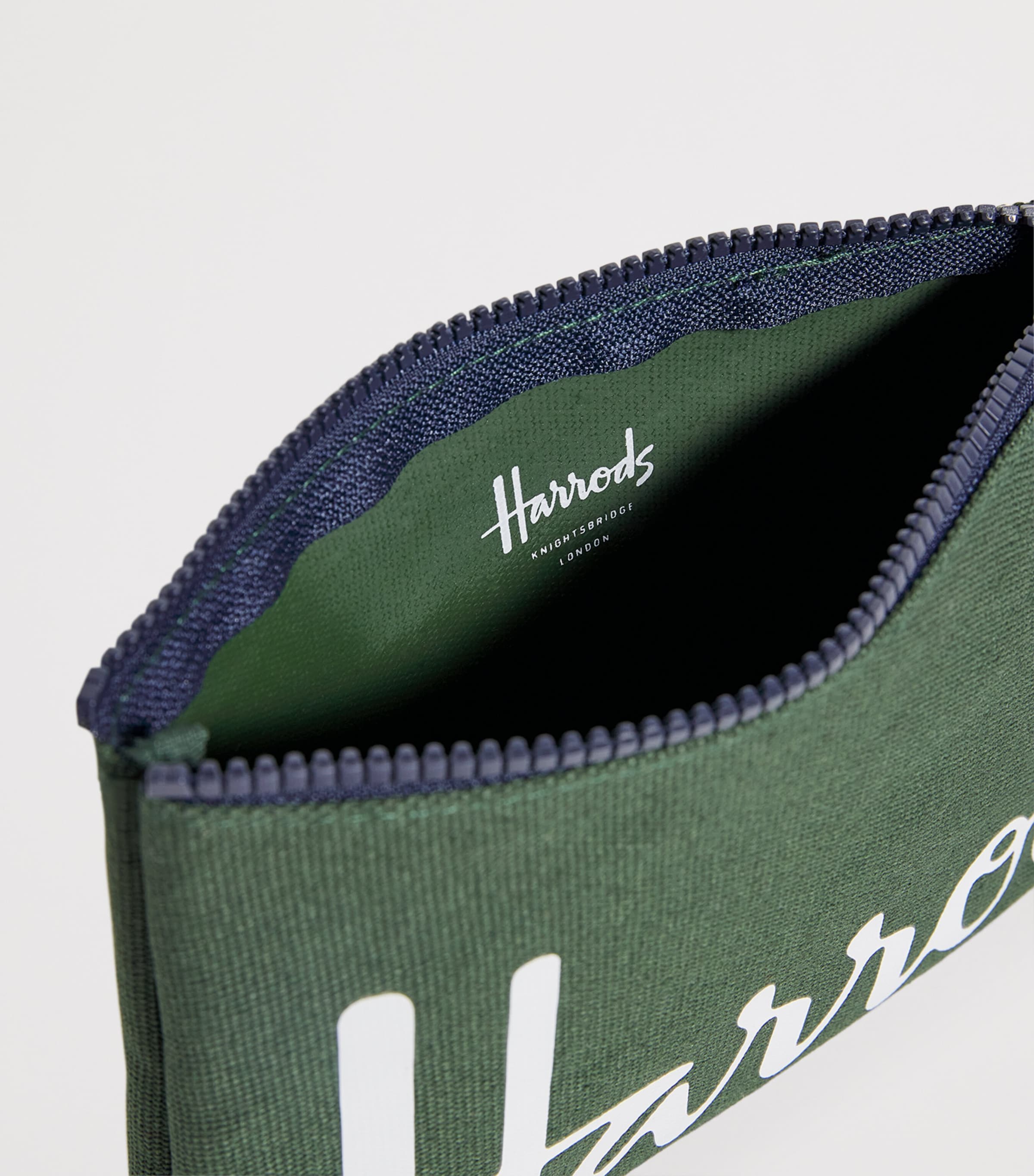 Small Cotton Logo Pouch DARK GREEN Image 3