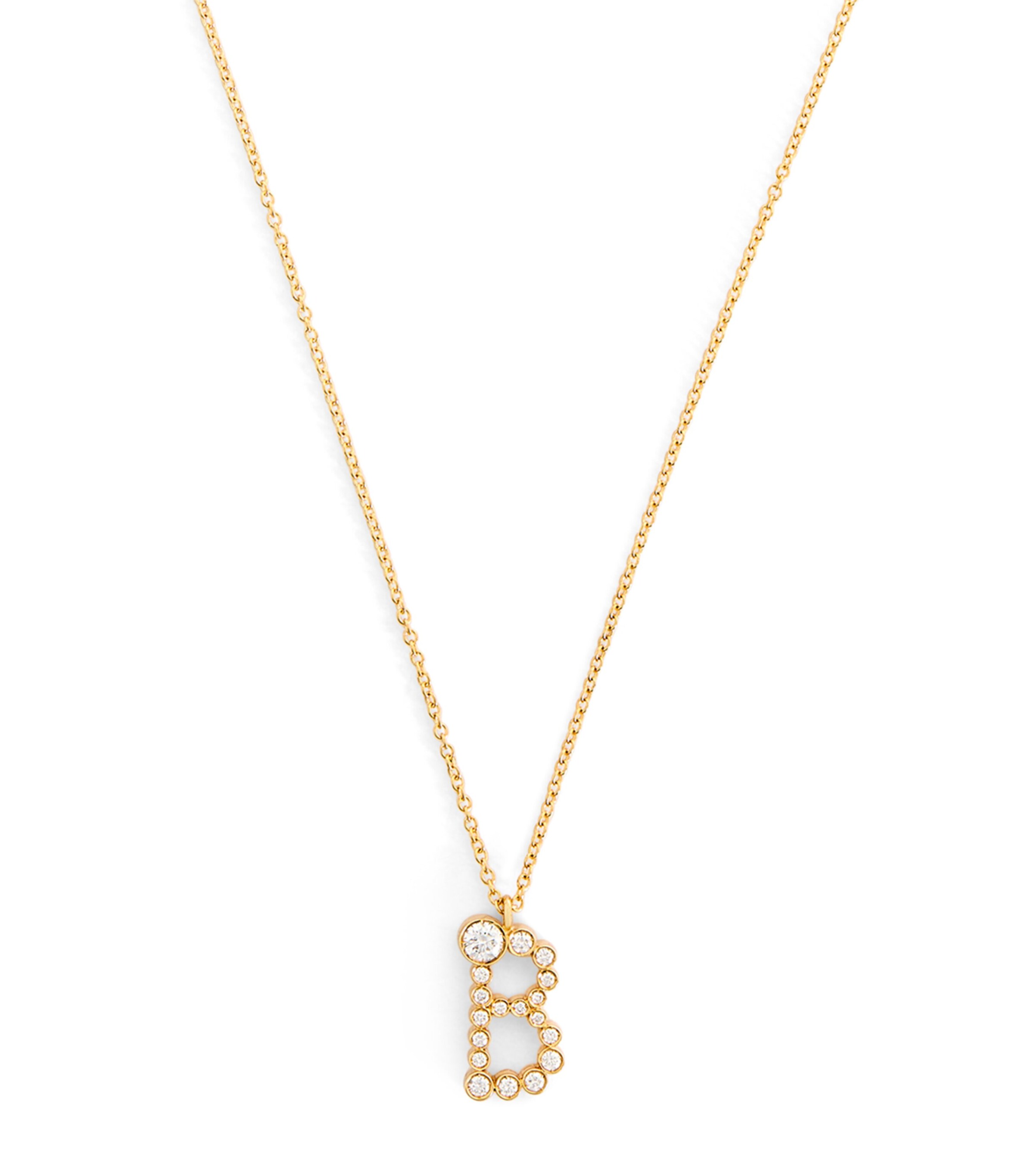 Sophie Bille Brahe Yellow Gold and Diamond Soprano 'B' Necklace Yellow Gold Image 1