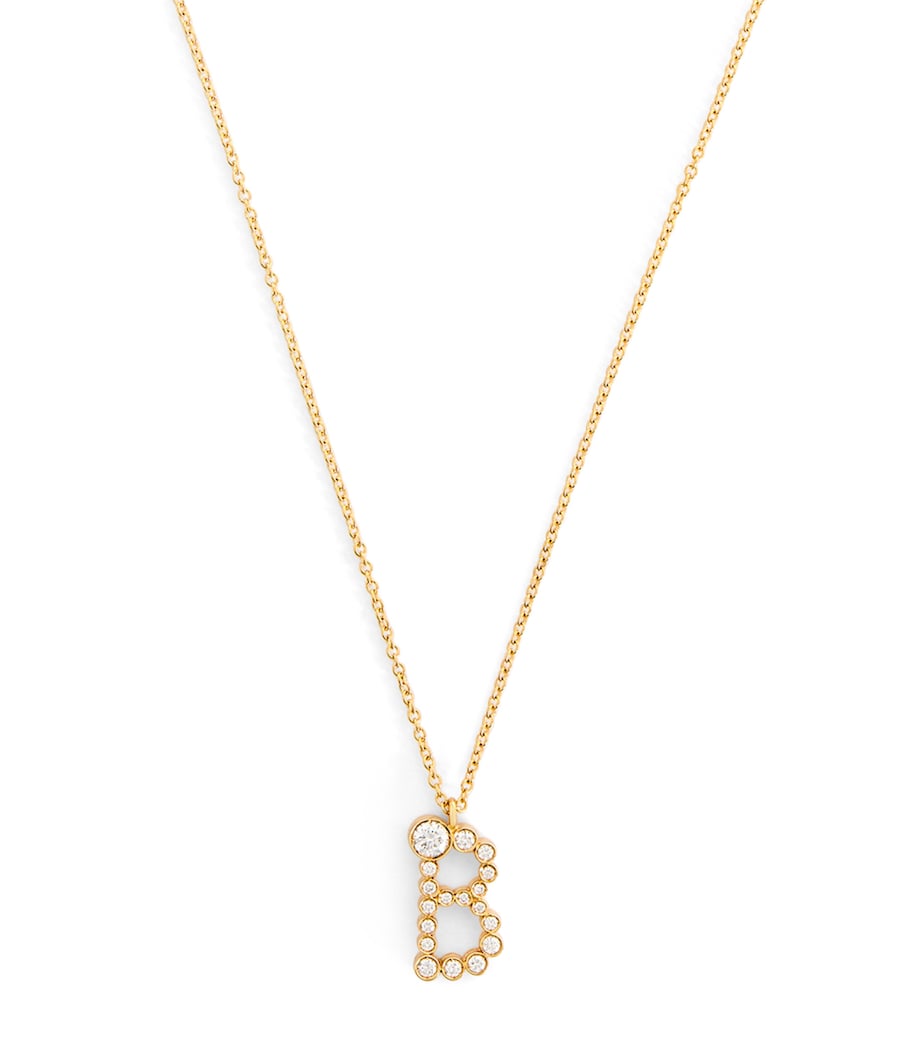 Sophie Bille Brahe Yellow Gold and Diamond Soprano 'B' Necklace Yellow Gold Image 1