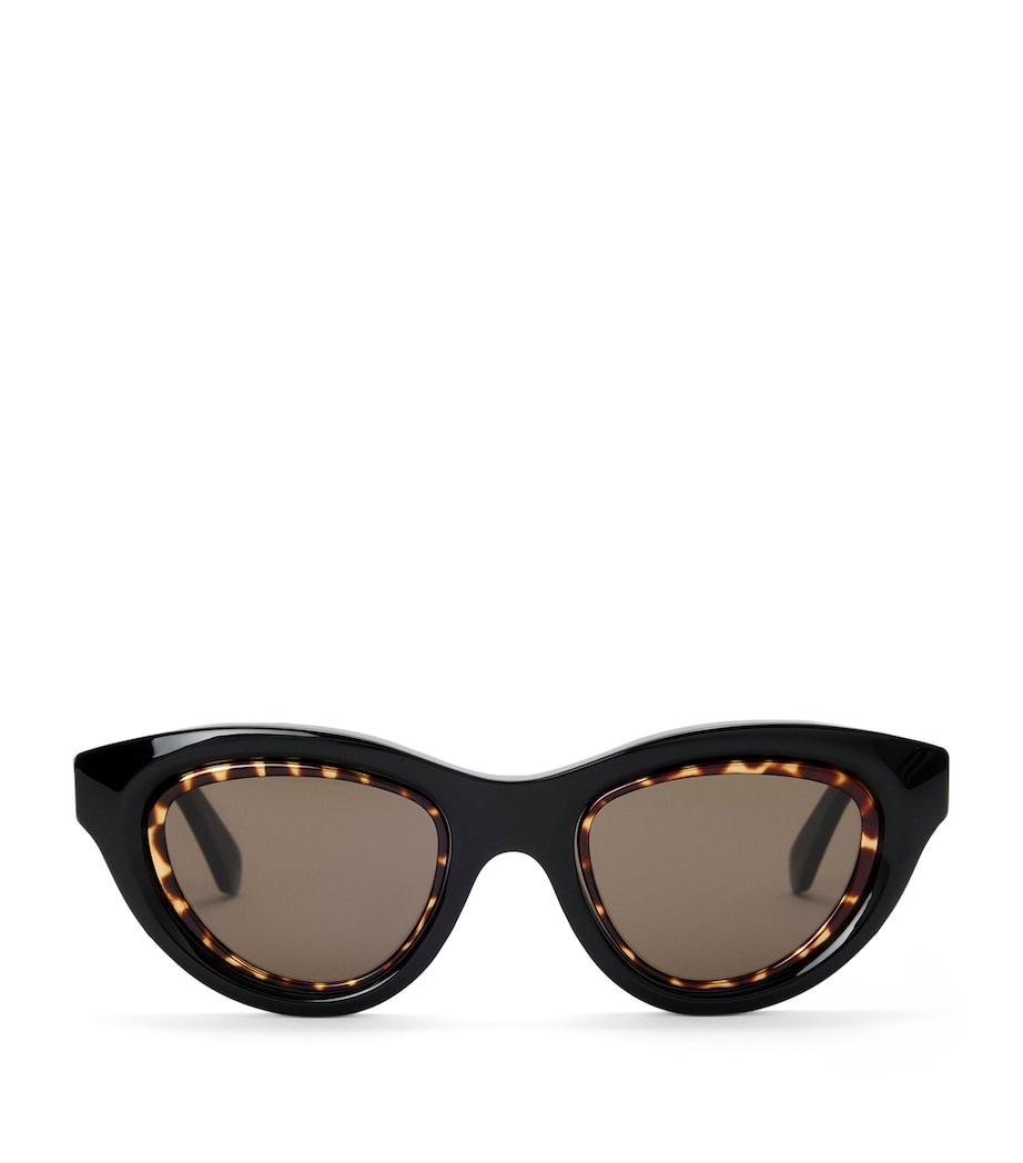 Acetate Mini Cat Eye Anagram Sunglasses BLACK Image 1