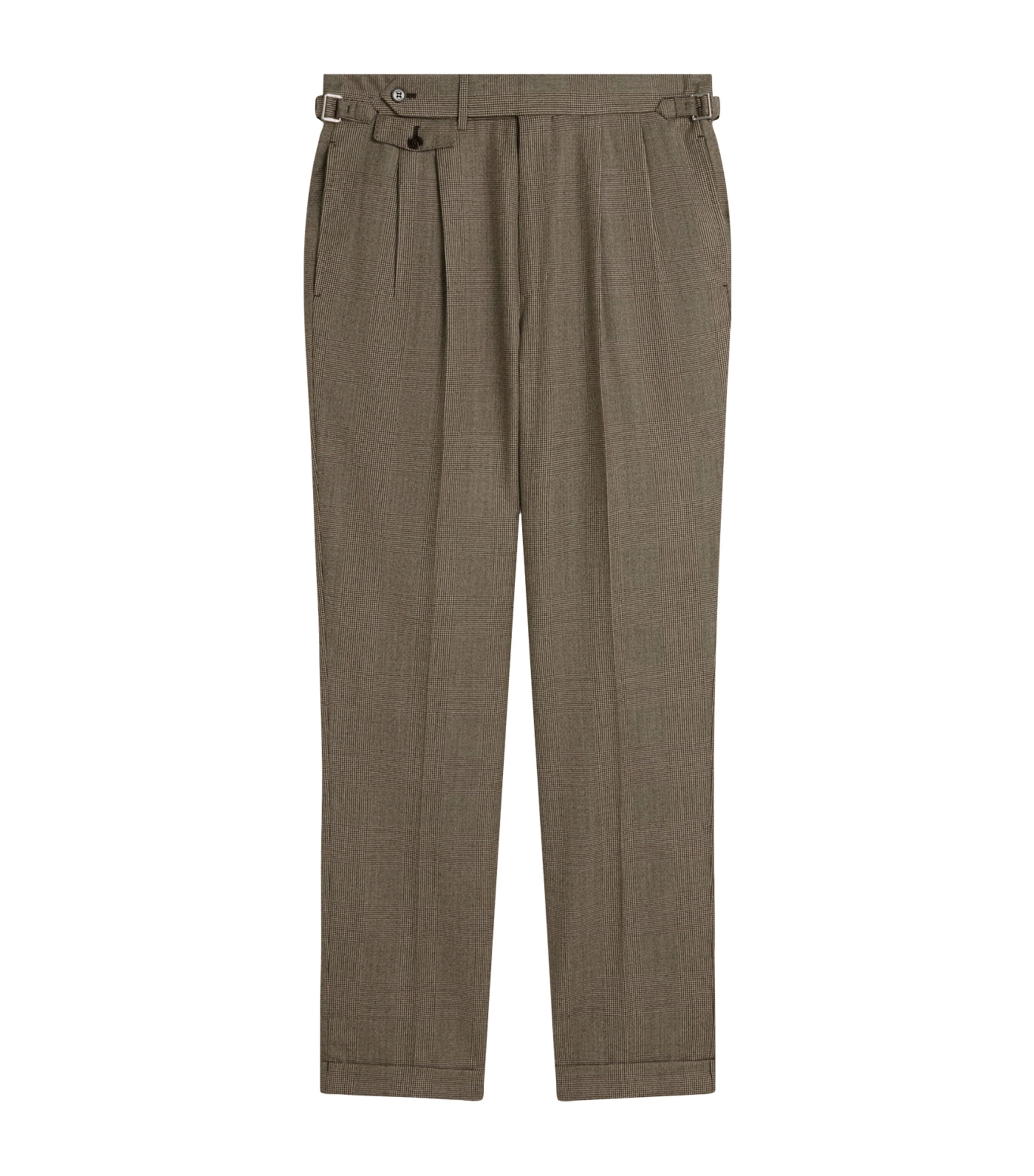 Wool Glen Check Trousers 293SOFT BROWN Image 1