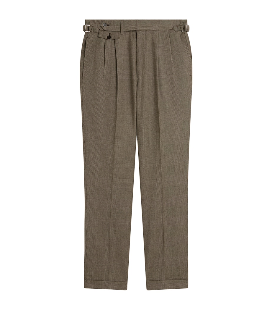 Wool Glen Check Trousers 293SOFT BROWN Image 1