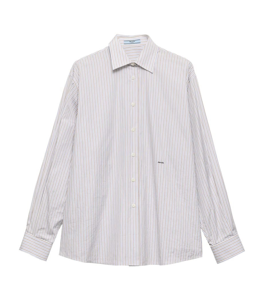 Prada Womens Cotton Poplin Oversized Shirt Image 1