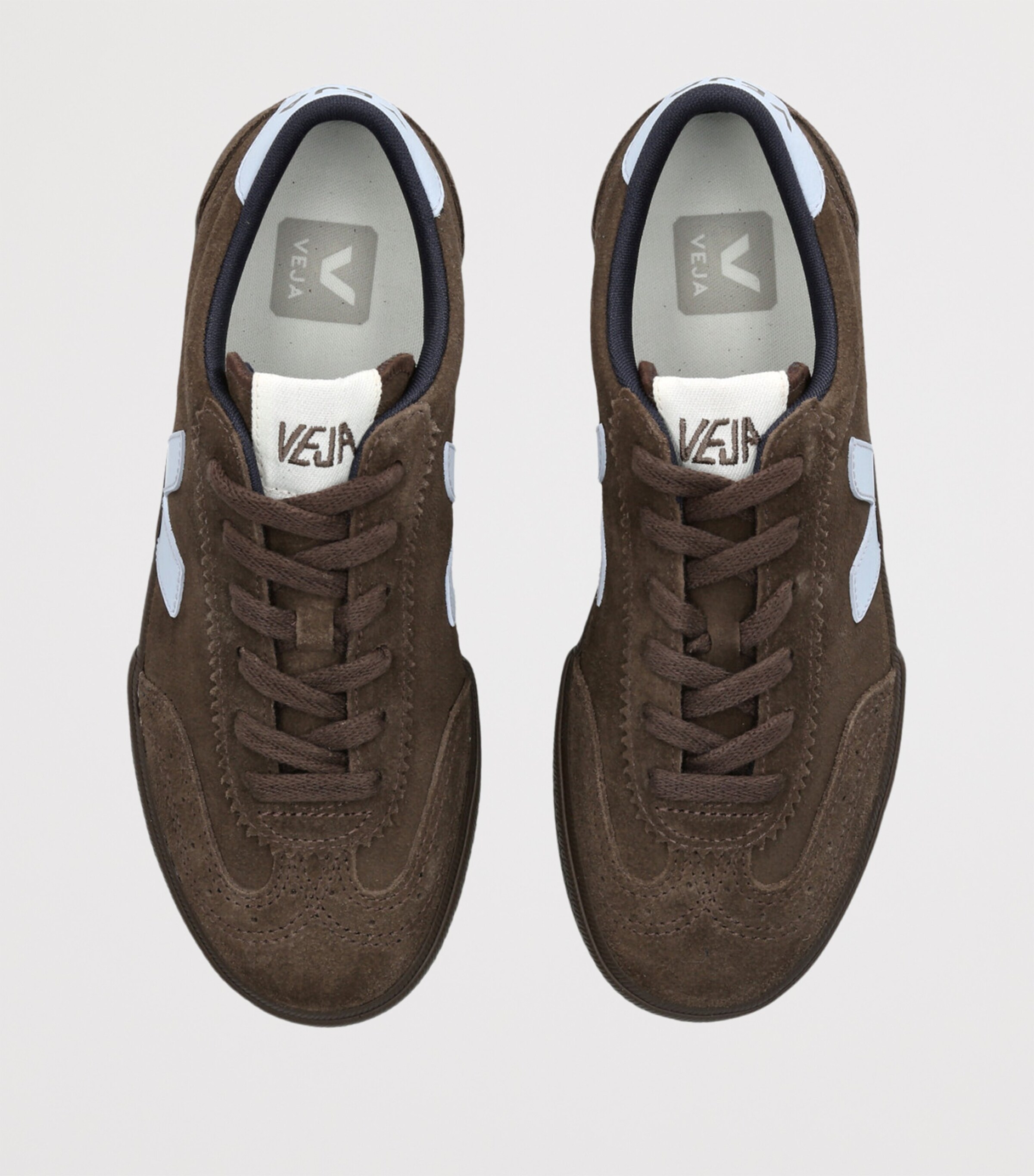 Veja Suede Volley Eagle Swan Sneakers Dark Brown Image 4