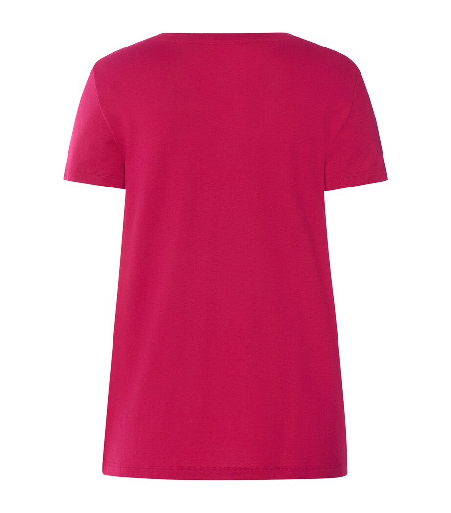 Hanro Womens Stretch-Cotton Sleep & Lounge T-Shirt Light Sangria Image 5