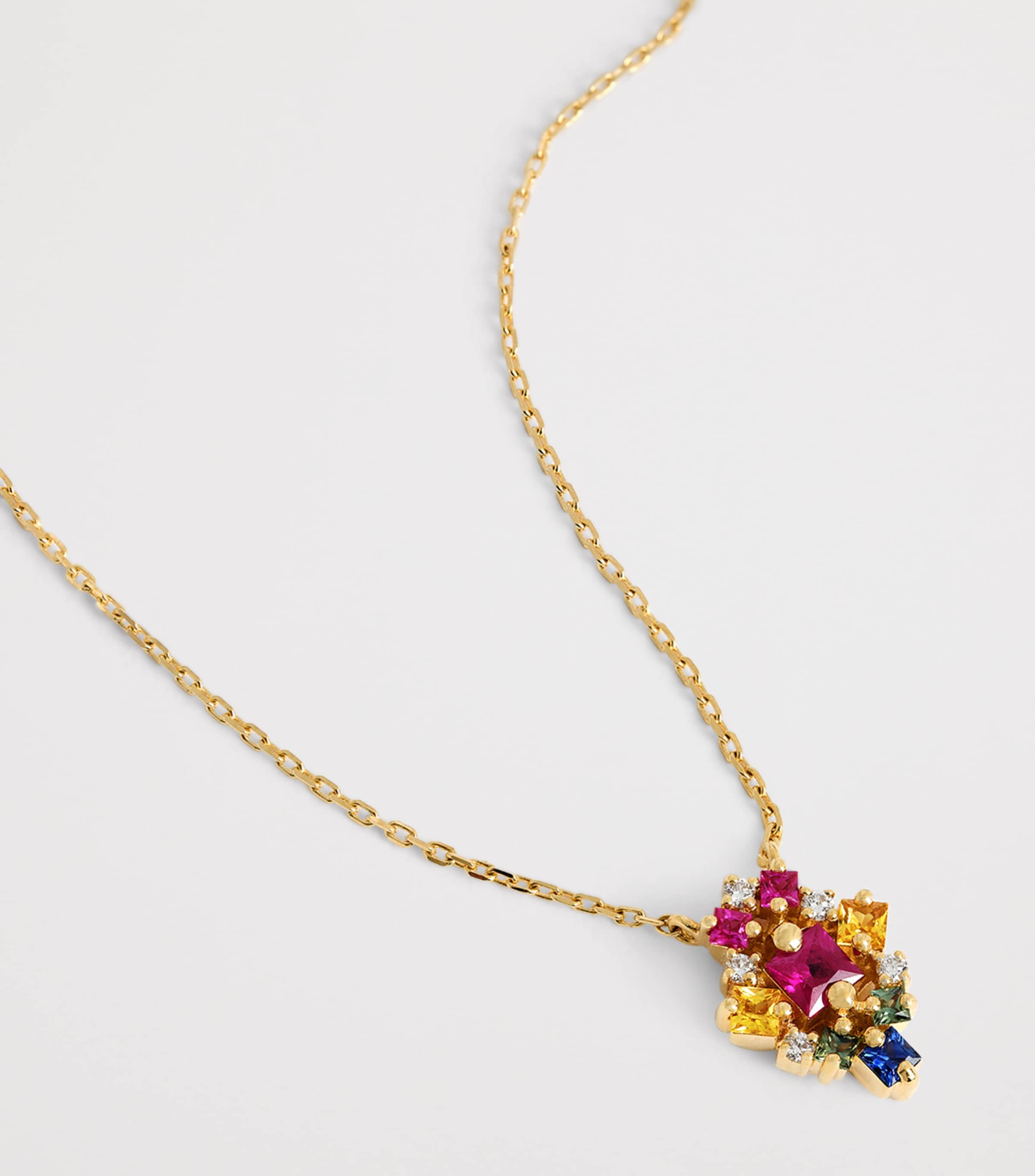 Yellow Gold, Diamond and Sapphire La Fantasie Necklace 18K YG/RS Image 4