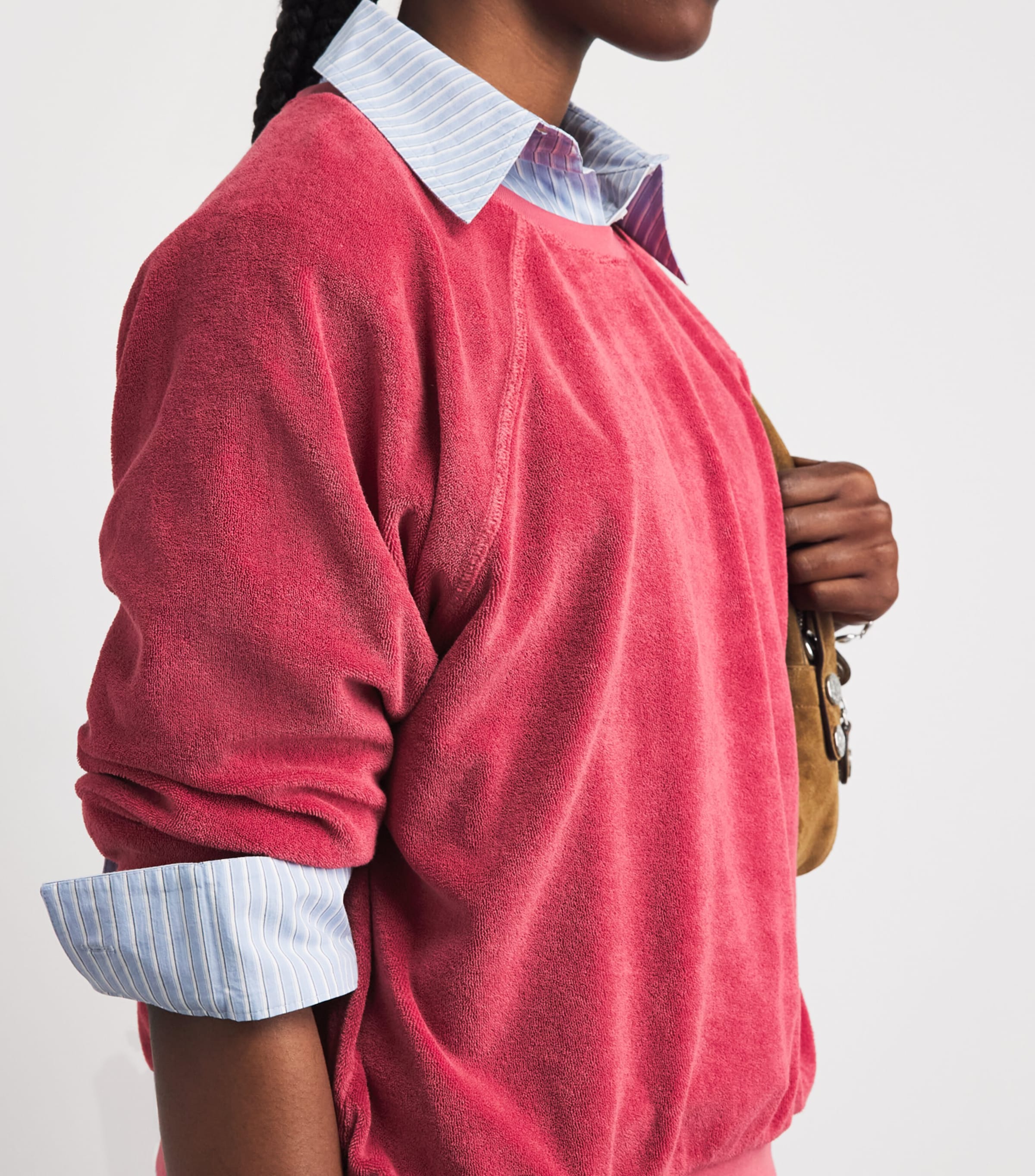 Suzie Kondi Womens Cotton-Blend Samos Sweatshirt Framboise Image 3