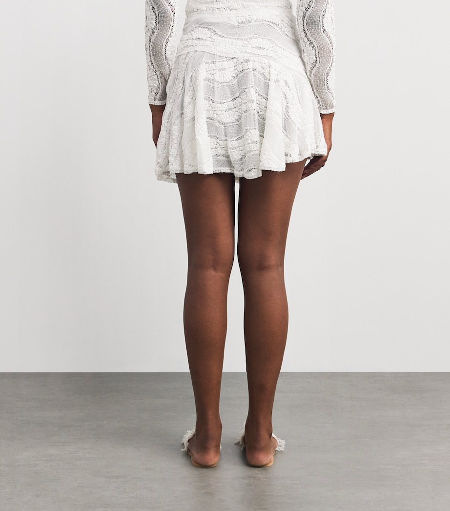 Knitted Haze Mini Skirt WHITE Image 4