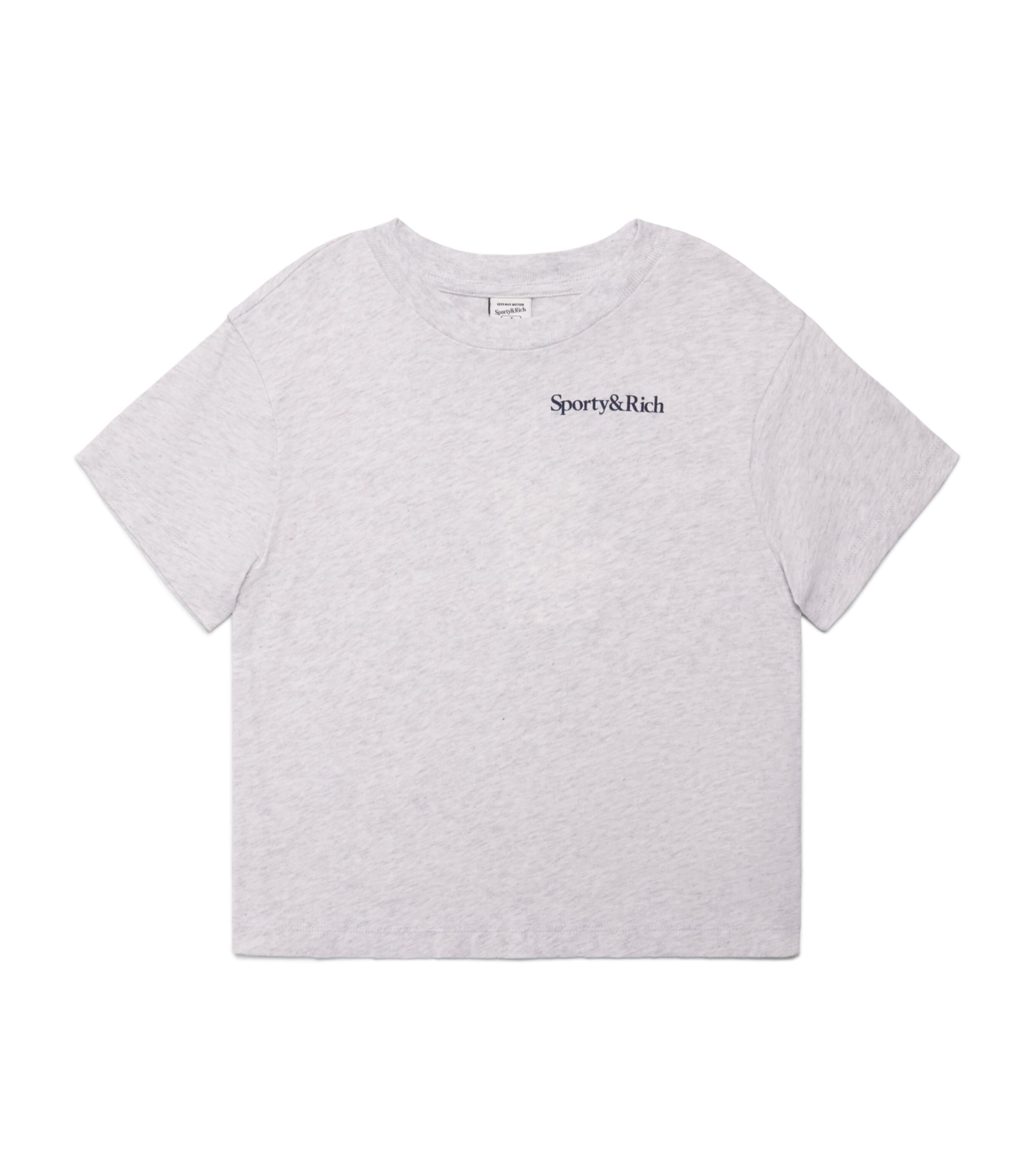 SPORTY & RICH KIDS Drink More Water T-Shirt (2-14 Years) Heather Gray/navy Image 1