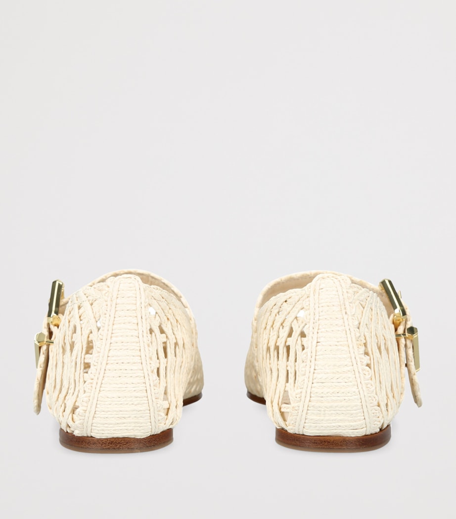 Zimmermann Leather Reef Ballerina Flats White Image 2