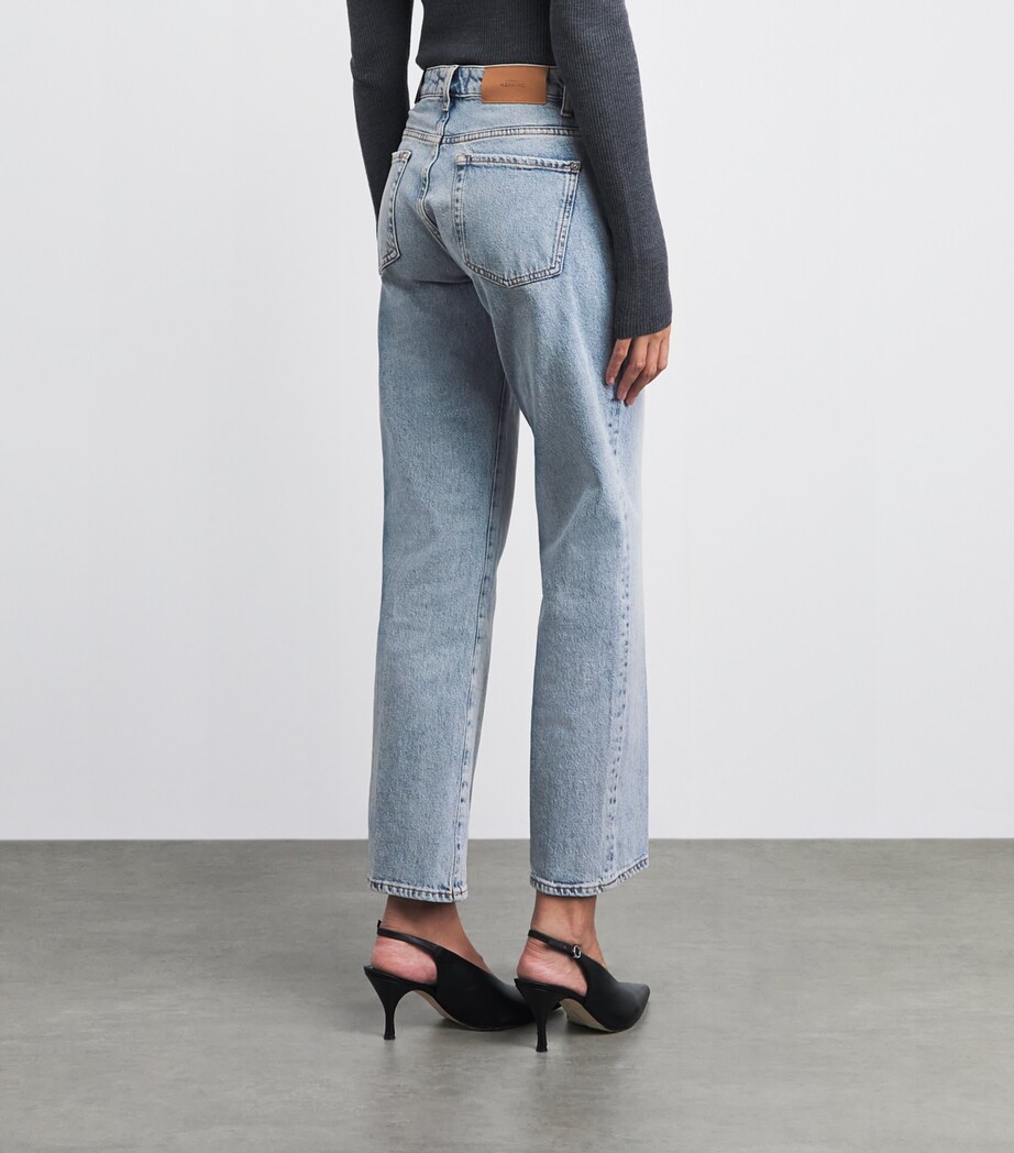 7 For All Mankind Womens Calie Mid-Rise Straight Jeans Ode To Image 5