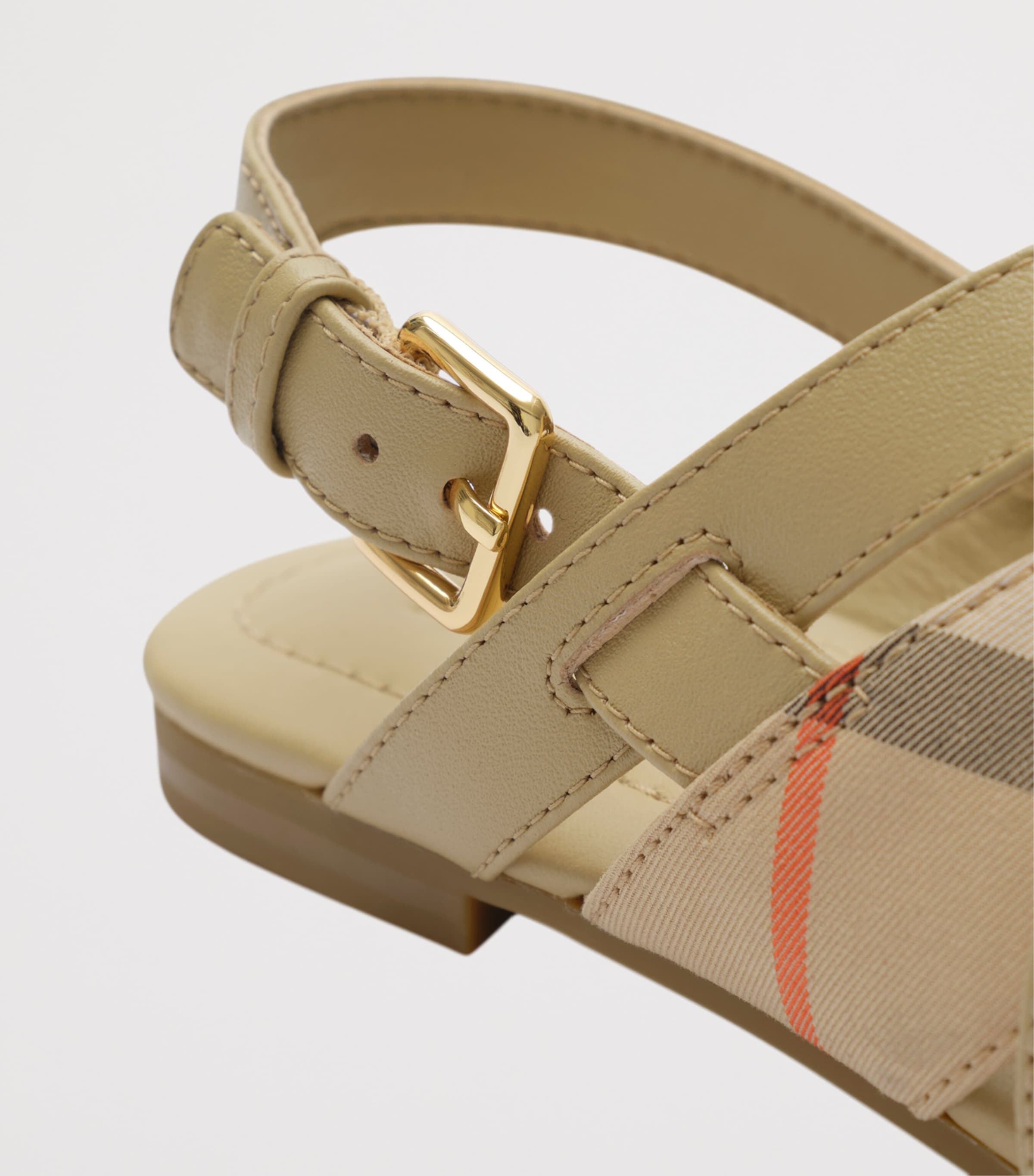 Burberry Kids Check Slingback Sandals Sand Ip Check Image 6