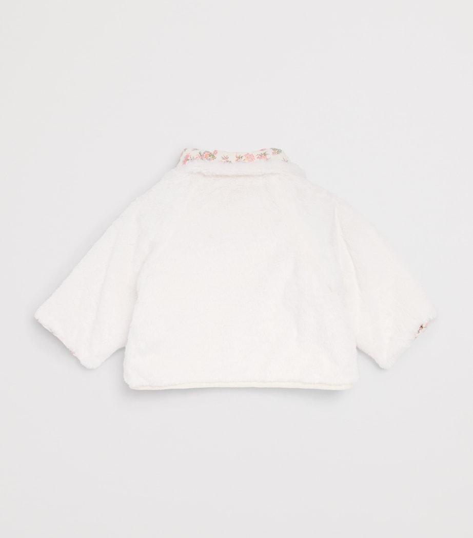 Louise Misha Cotton Reversible Jasmina Coat (6-24 Months) Cream Carnation Vale Image 4