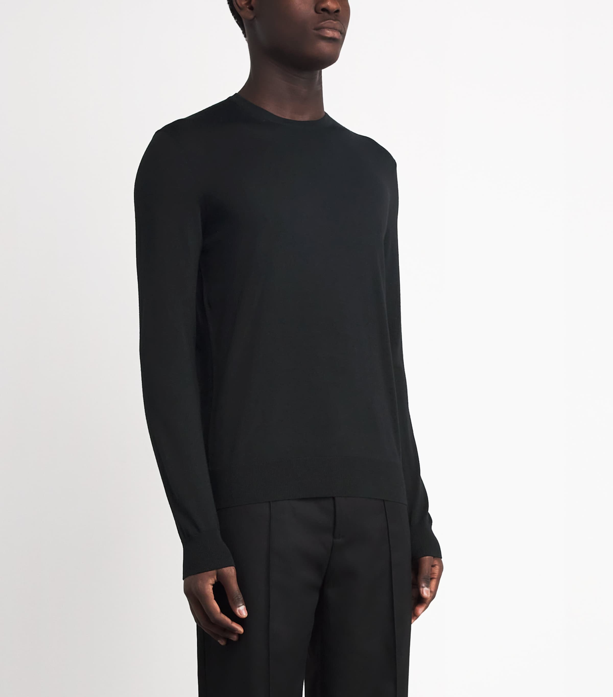 Virgin Wool Crew-Neck Sweater UC99 Image 3