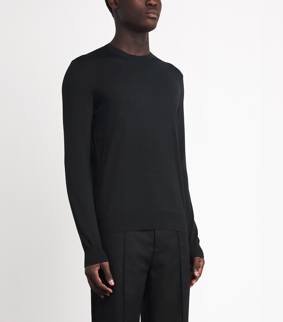 Virgin Wool Crew-Neck Sweater UC99 Image 3