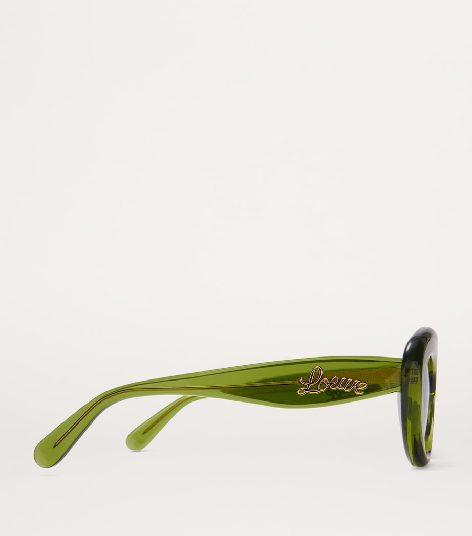 Acetate Dawn Oval Sunglasses CACTUS GREEN Image 4