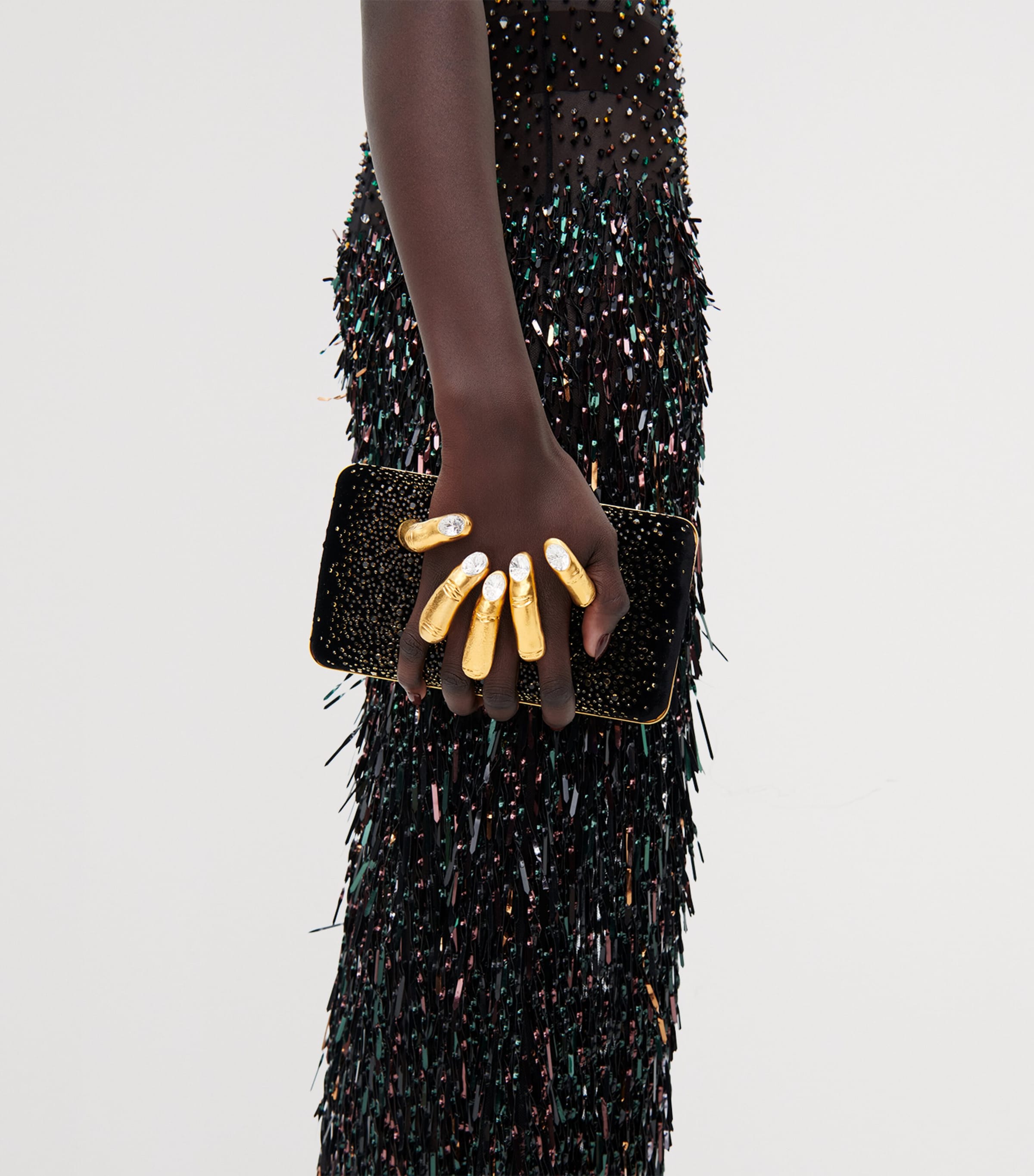 Schiaparelli Womens Sheer Embellished Maxi Dress Black Image 5