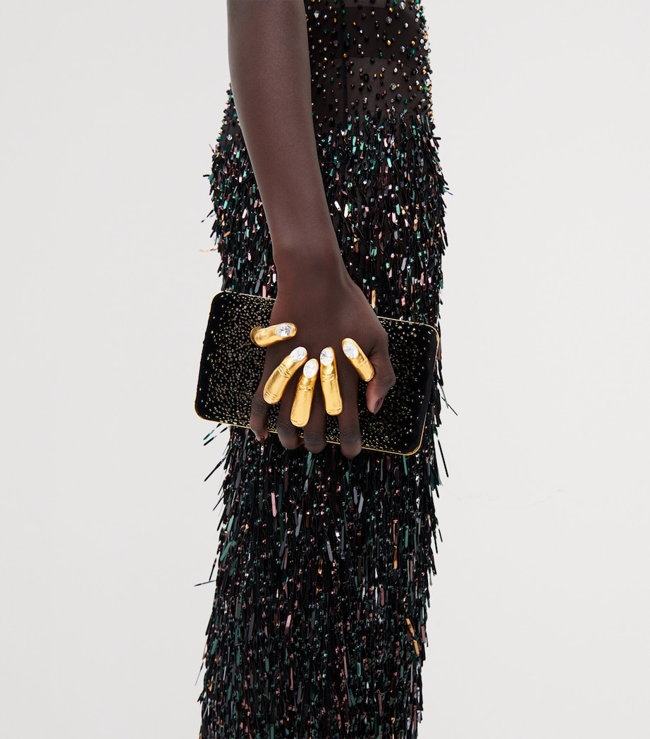 Schiaparelli Womens Sheer Embellished Maxi Dress Black Image 5