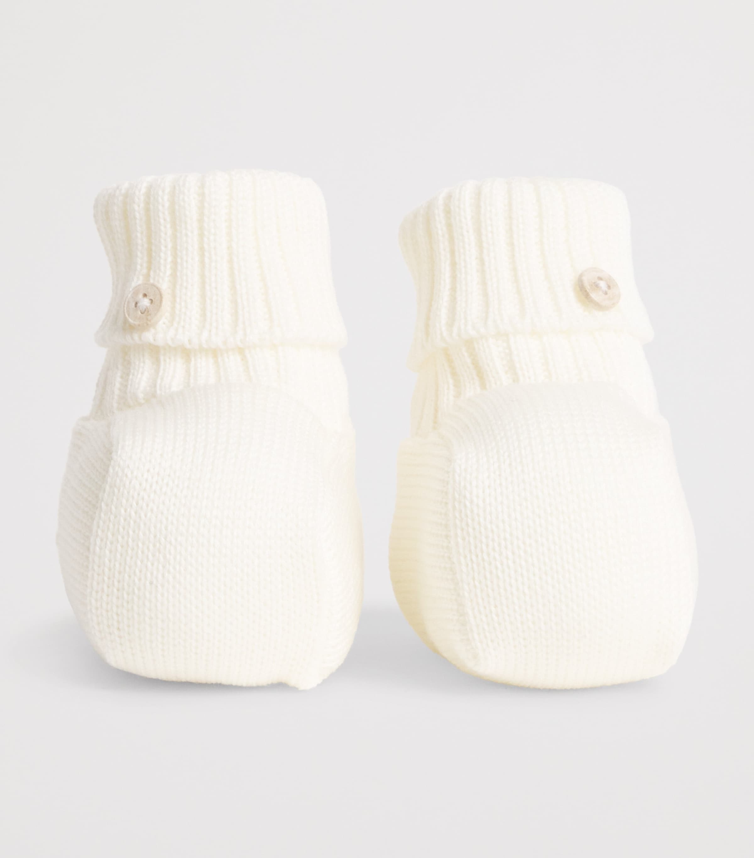 Bimbalo Wool Bow Booties Off White Image 2