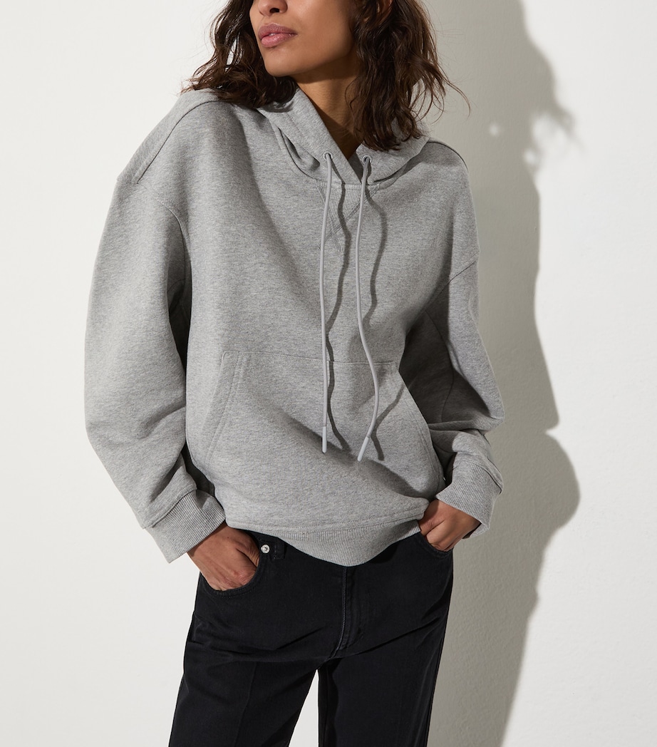 Cotton Relaxed Hoodie MELANGE GREY Image 3
