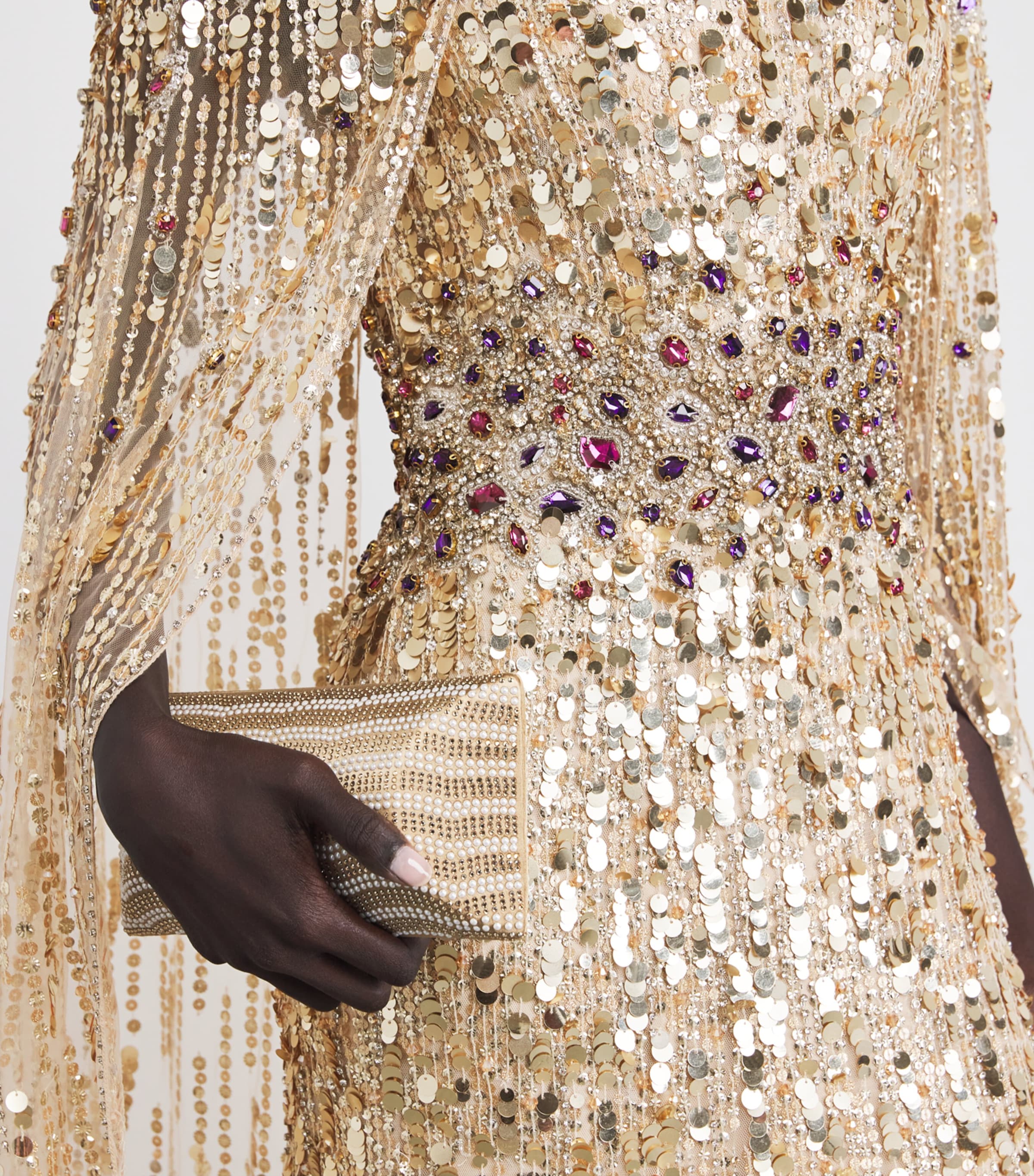 Embellished Honey Dew Gown ILLUSION + JEWEL Image 6