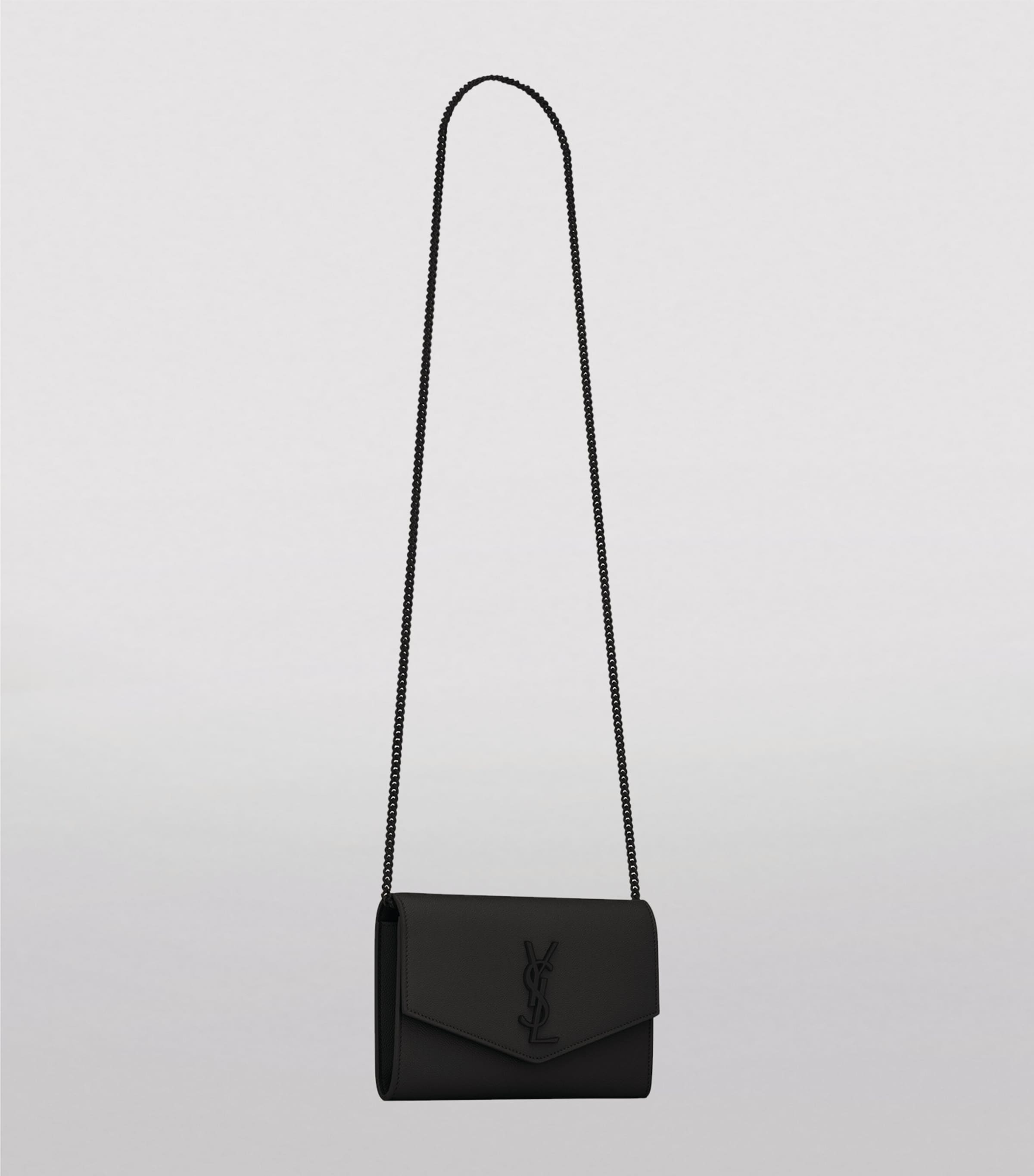 Saint Laurent Leather Uptown Chain Wallet | Harrods US