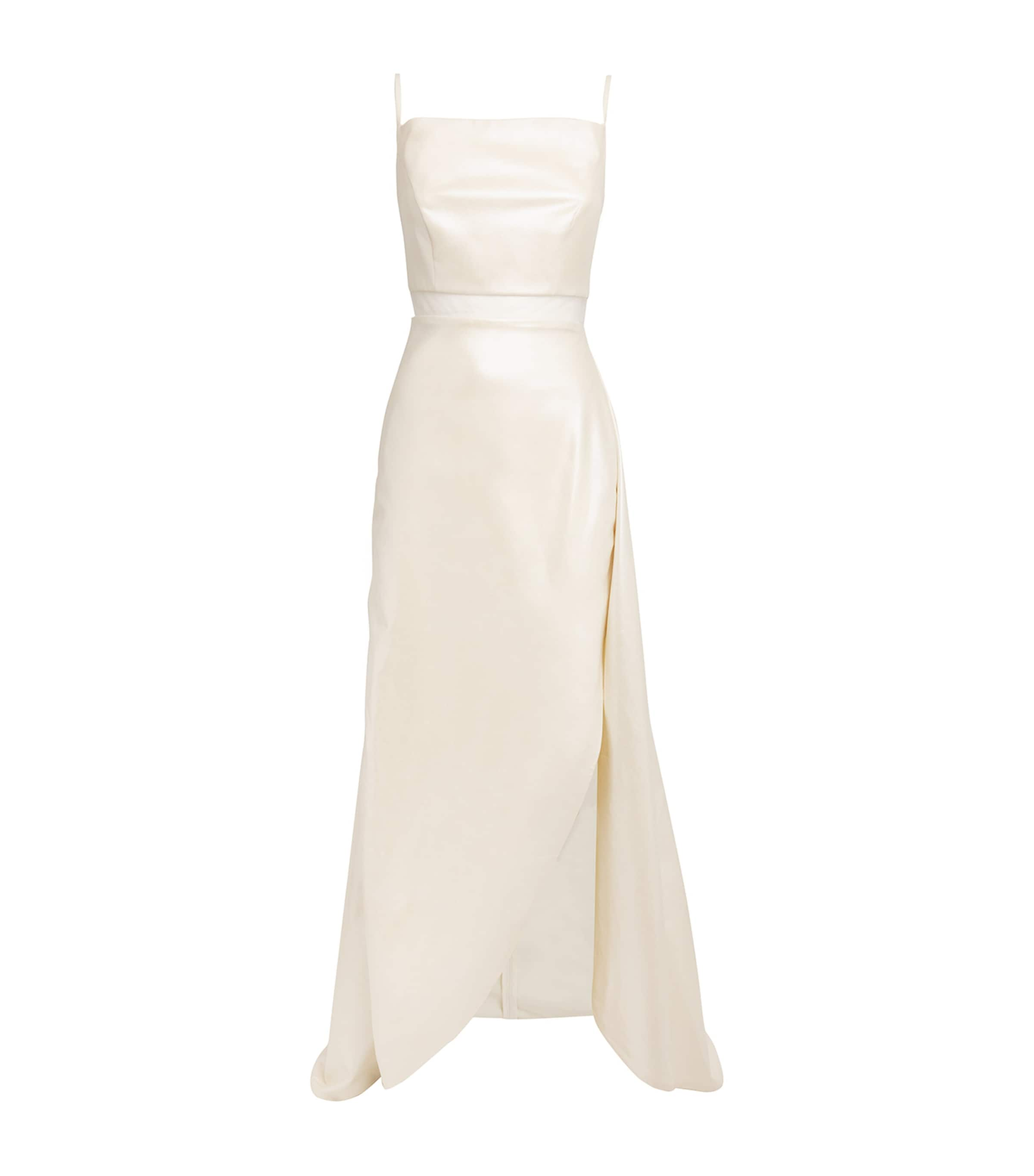 Shop Sandra Mansour Harmonie Des Contrastes Gown In Ivory