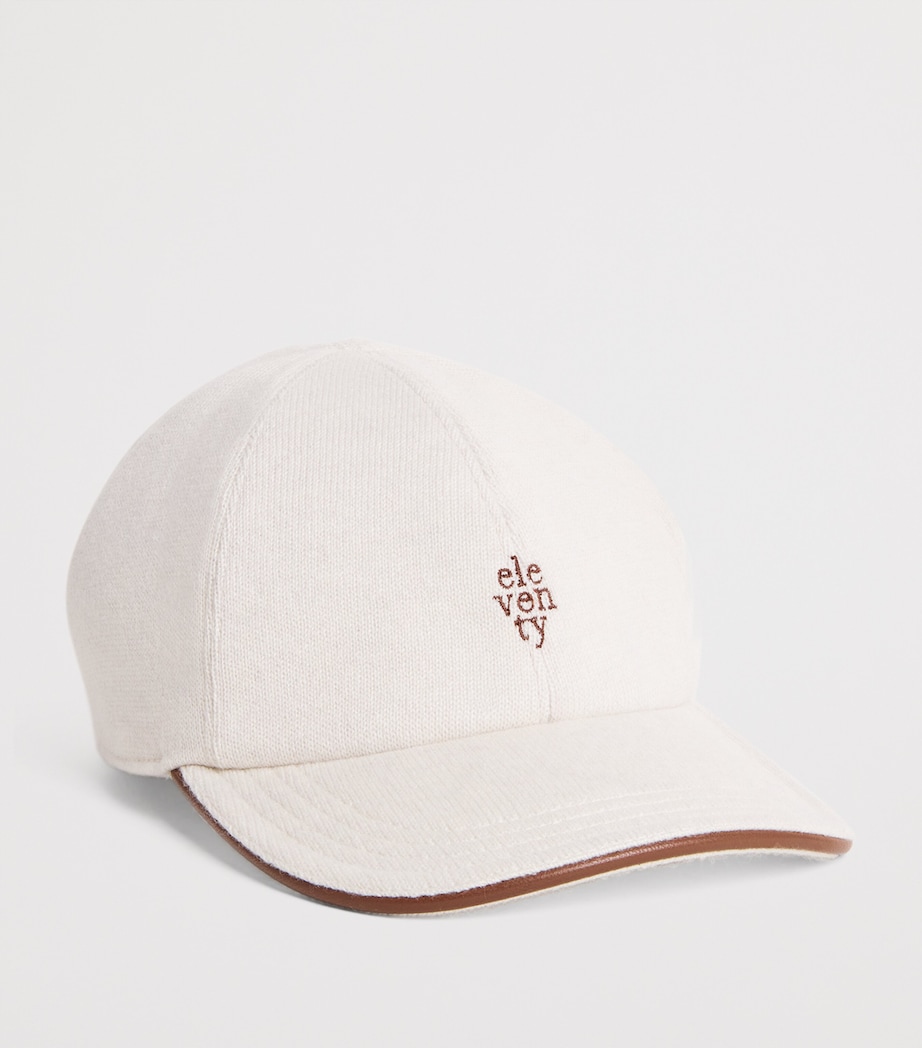 Cashmere Wool-Lined Embroidered Baseball Cap SABBIA Image 2