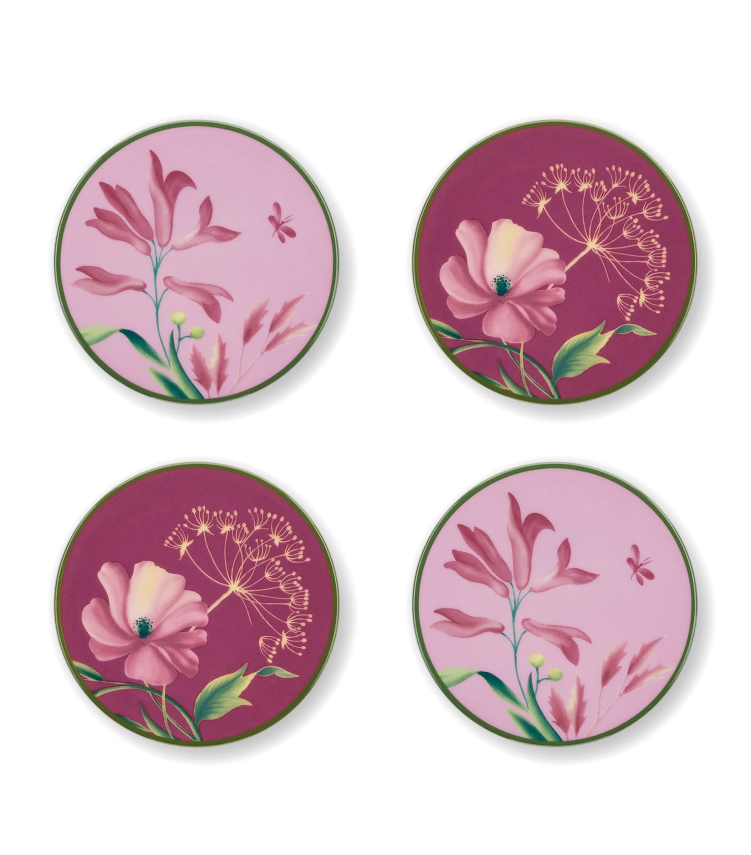 GINORI 1735 Porcelain Florenza Malva Coasters (Set of 4) Image 1