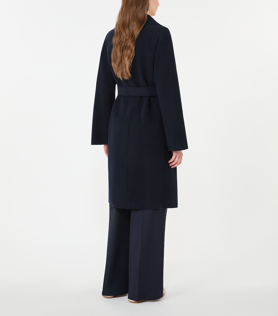 Wool-Blend Belted Coat NAVY Image 3