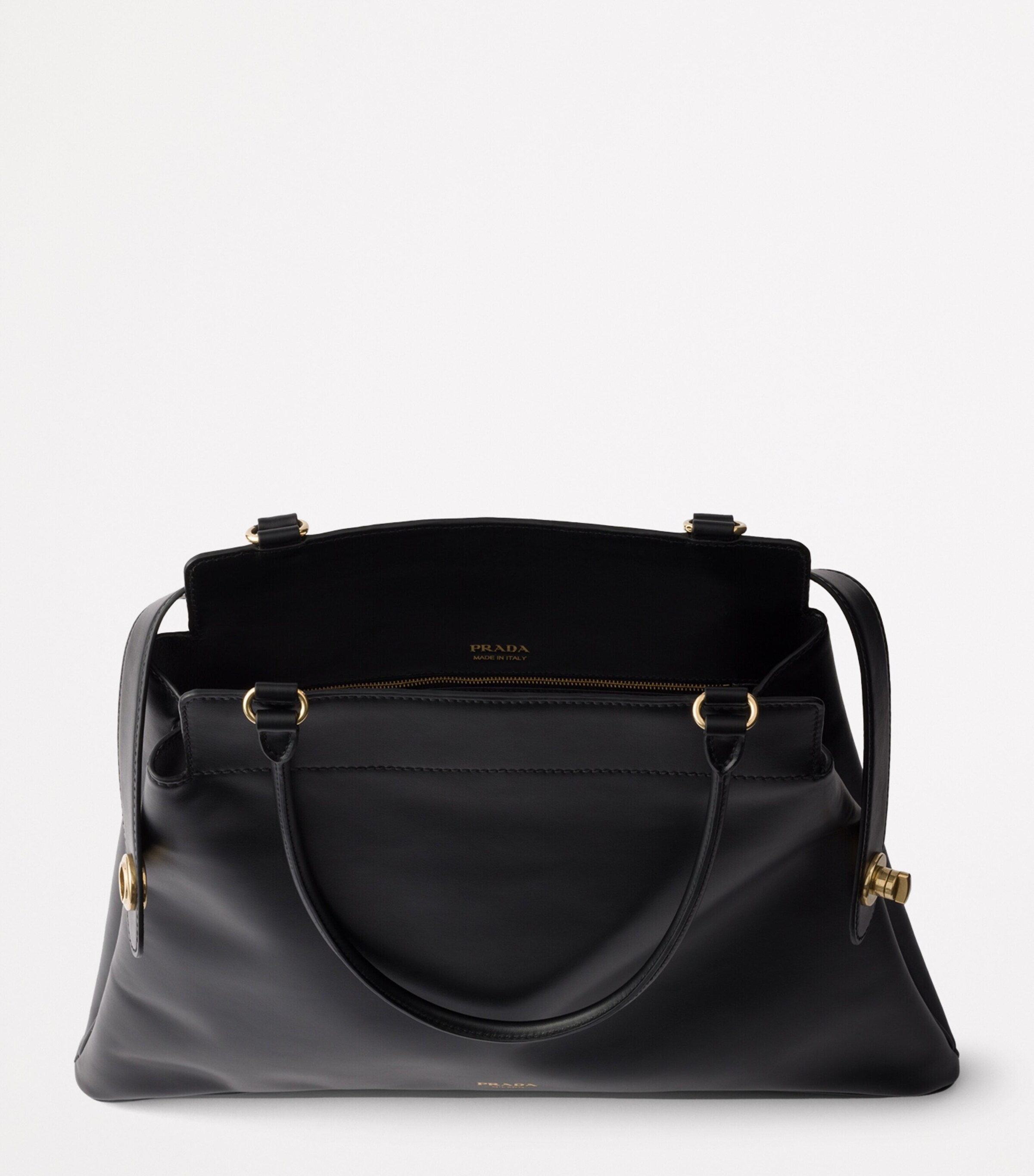 Prada Large Leather Etude Top-Handle Bag Image 4